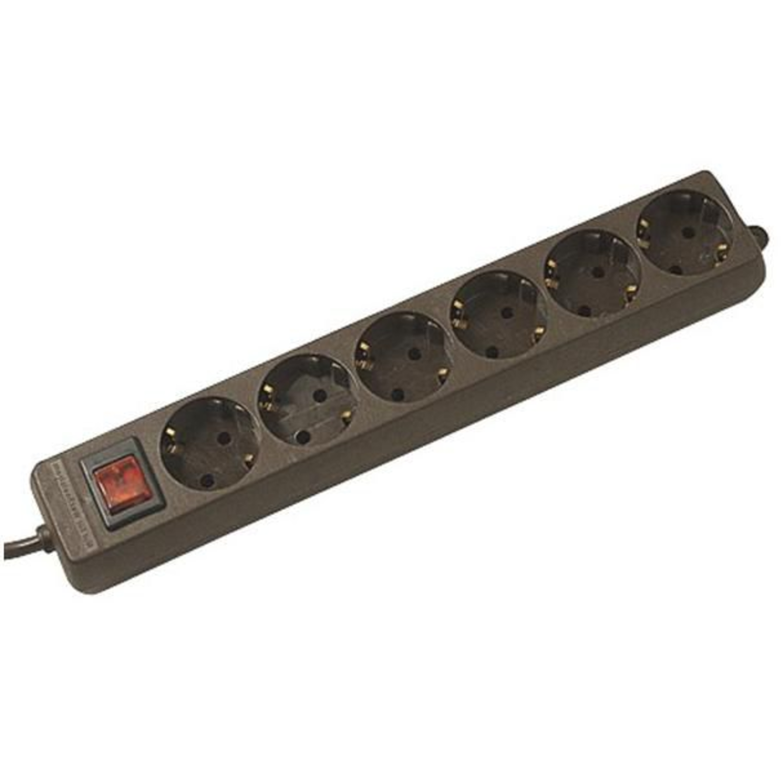 Bachmann 381.144S Power Strip with Switch Black Safety Contact 1 Pc.