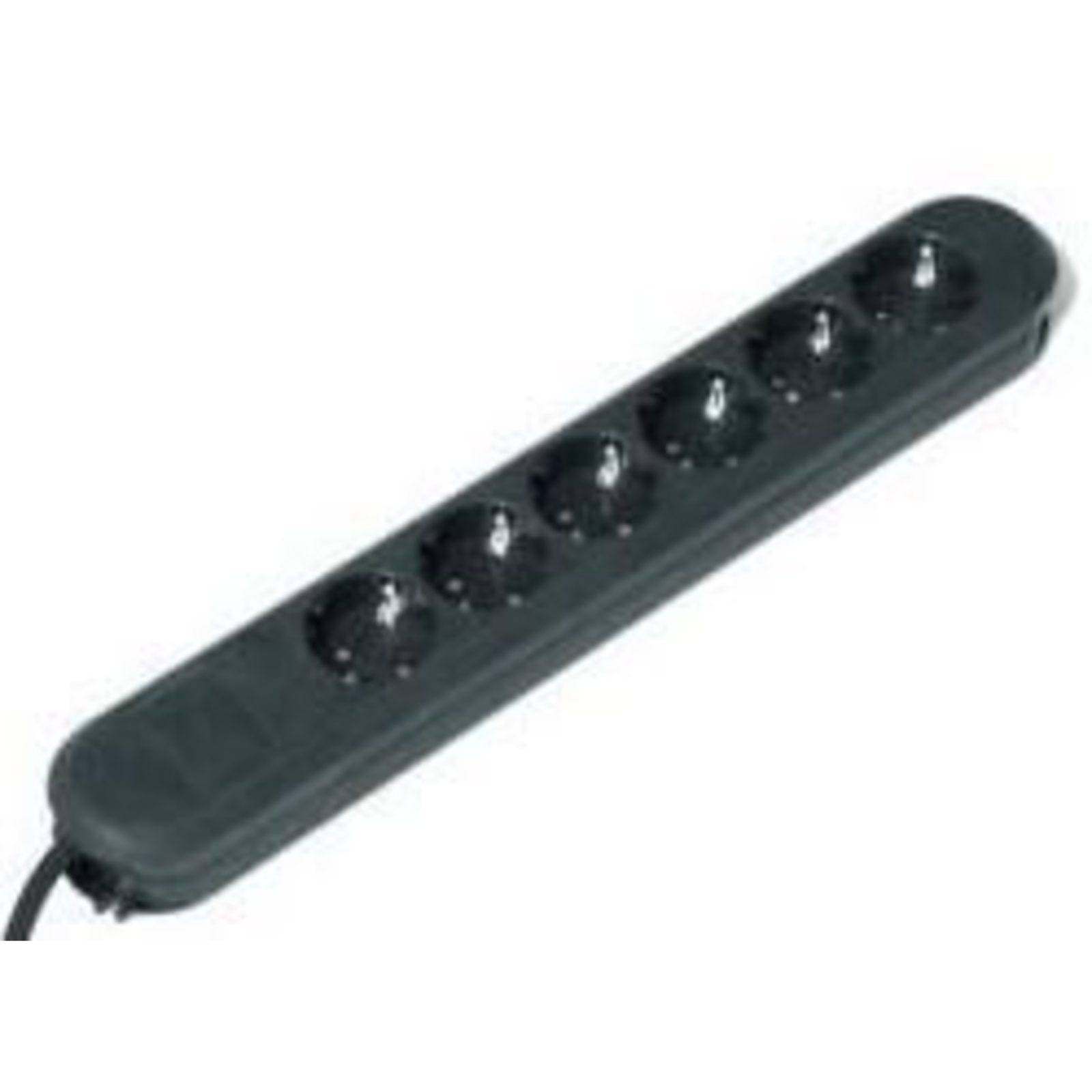 Bachmann SMART Socket Strip 6-way Black 3 Metre Cable