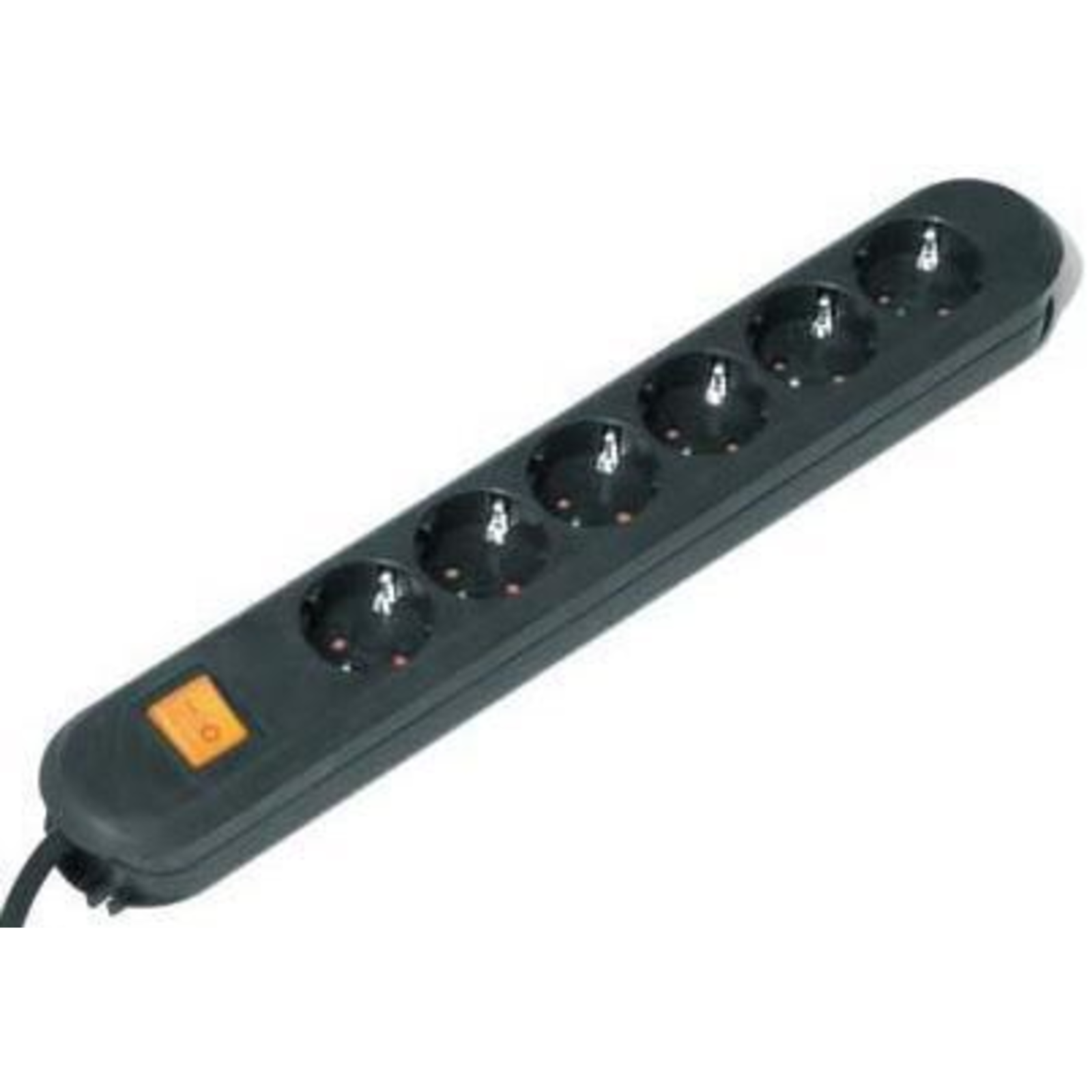 Bachmann SMART Socket Strip 6-way Black 3 Metre Cable Switch