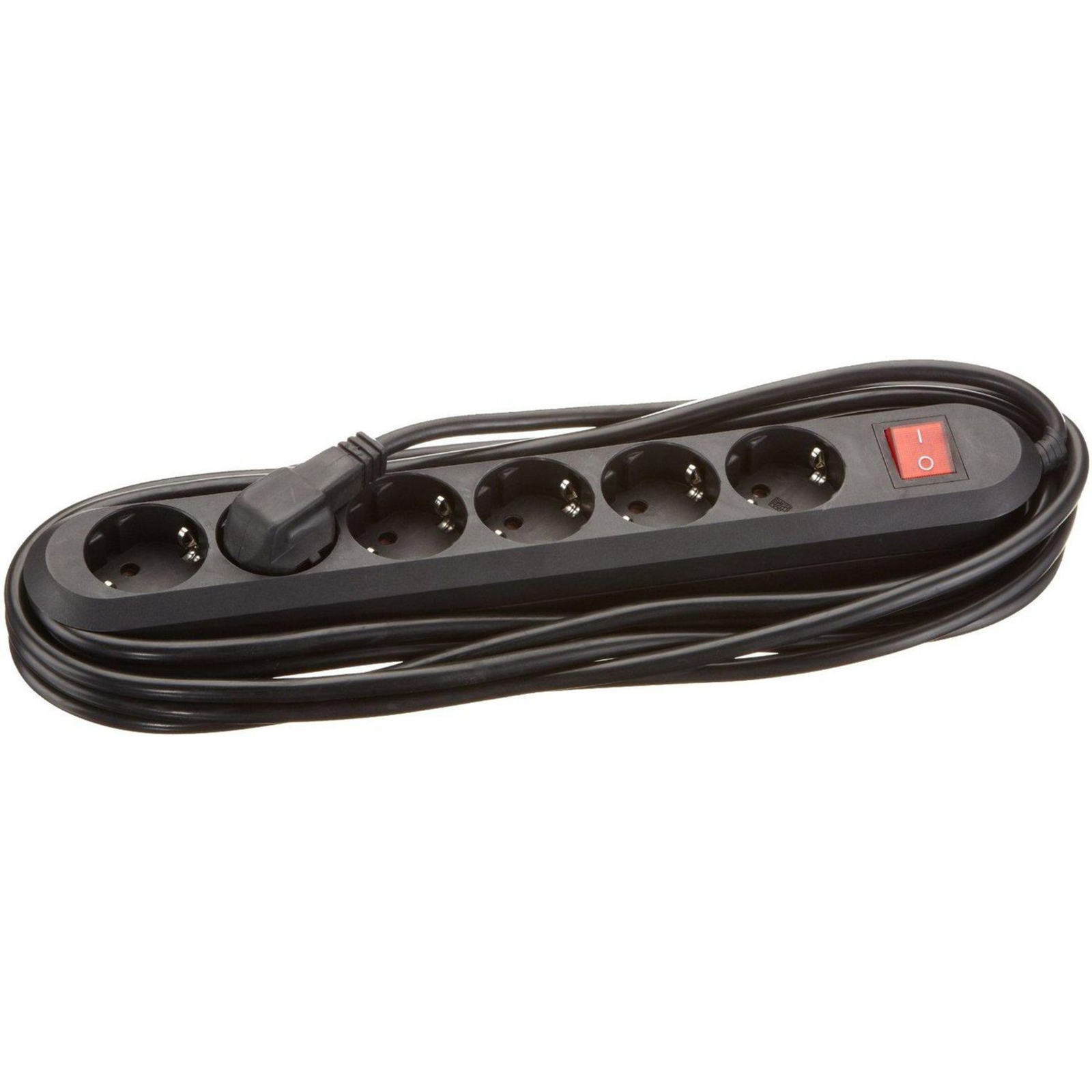 Bachmann SMART Socket Strip 6-way Black 5 Metre Cable Switch