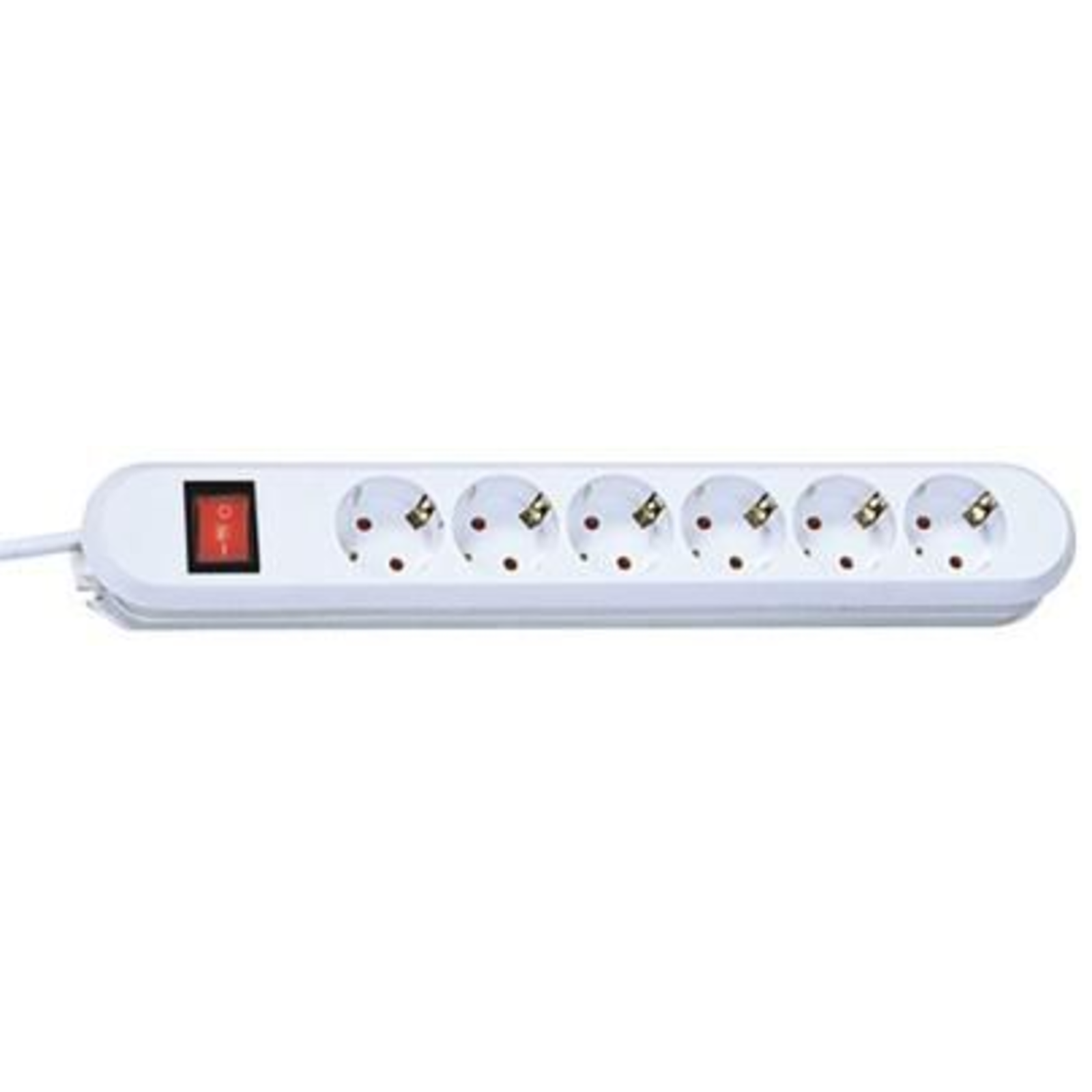 Bachmann SMART 6-way Socket Strip White 5 Metre Cable Switch