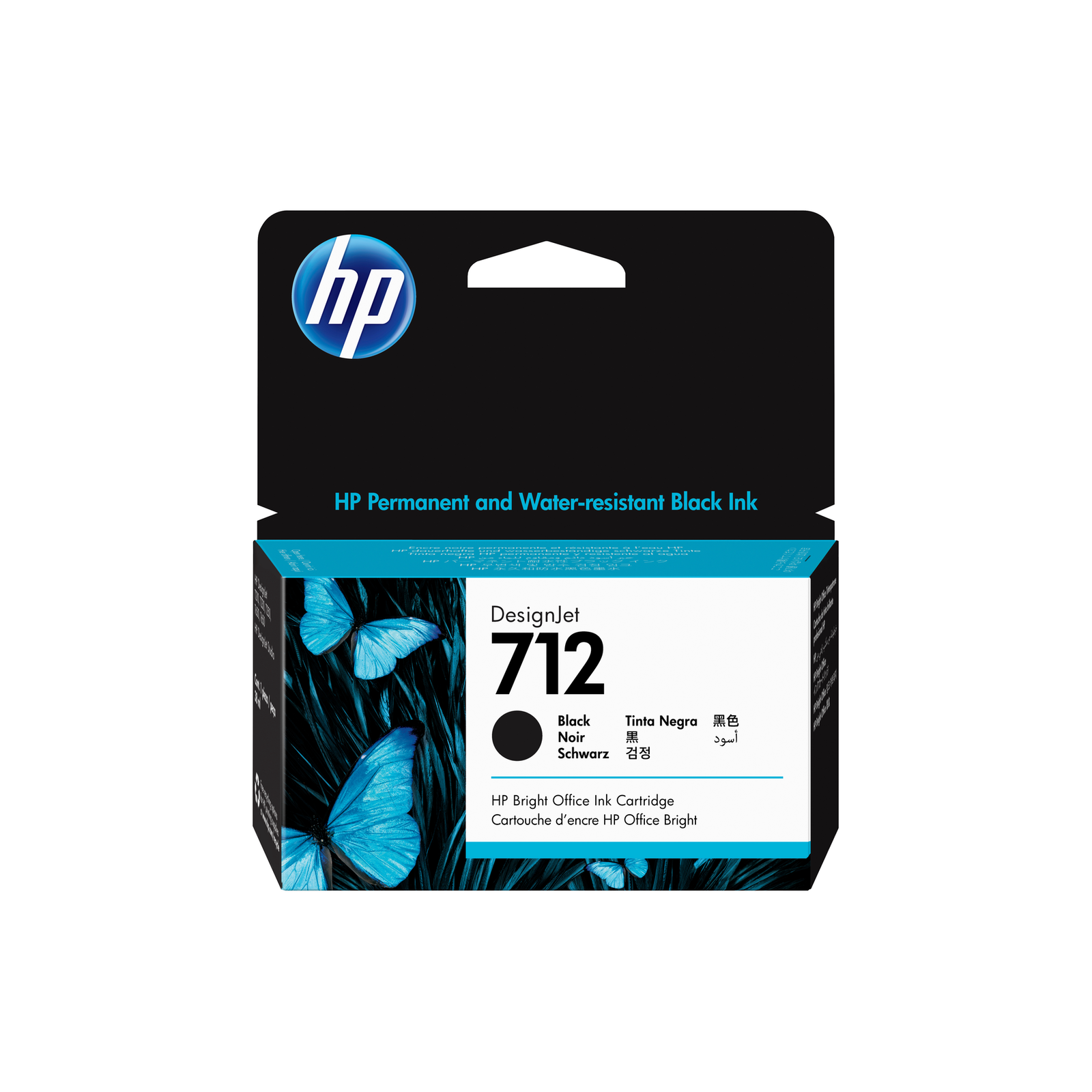 HPI 712 38-ml Black DesignJet Ink Cartridge