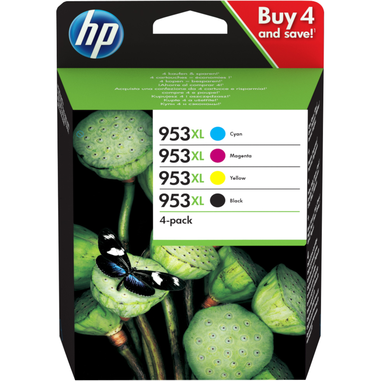 HP 953XL 3HZ52AE 4-pack Black cyan magenta Yellow Ink for Officejet Pro 77XX 82XX 87XX