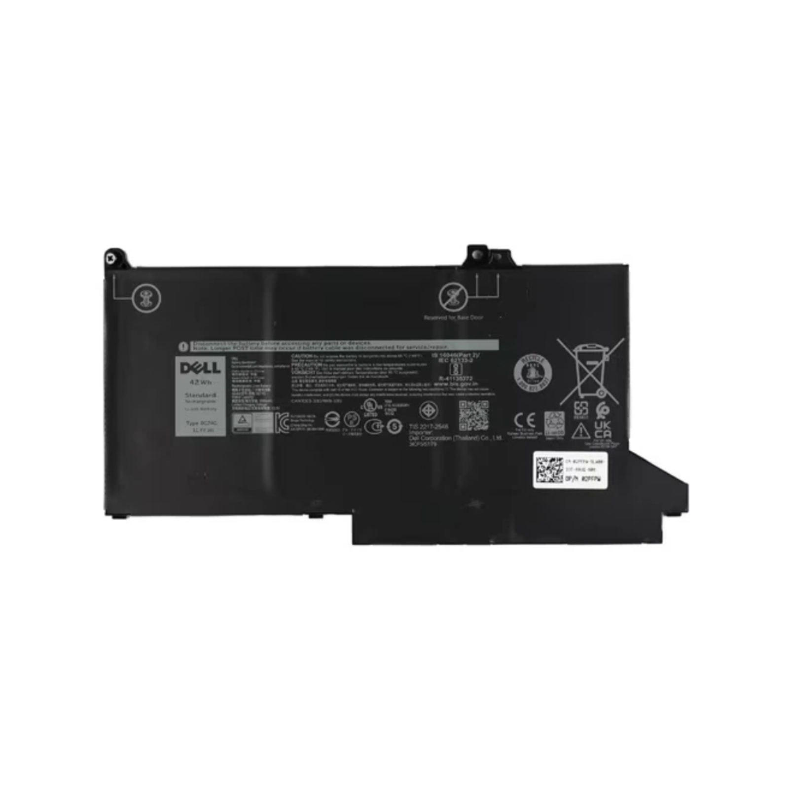 Dell Battery 42WHR 3Cell Lithium Ion