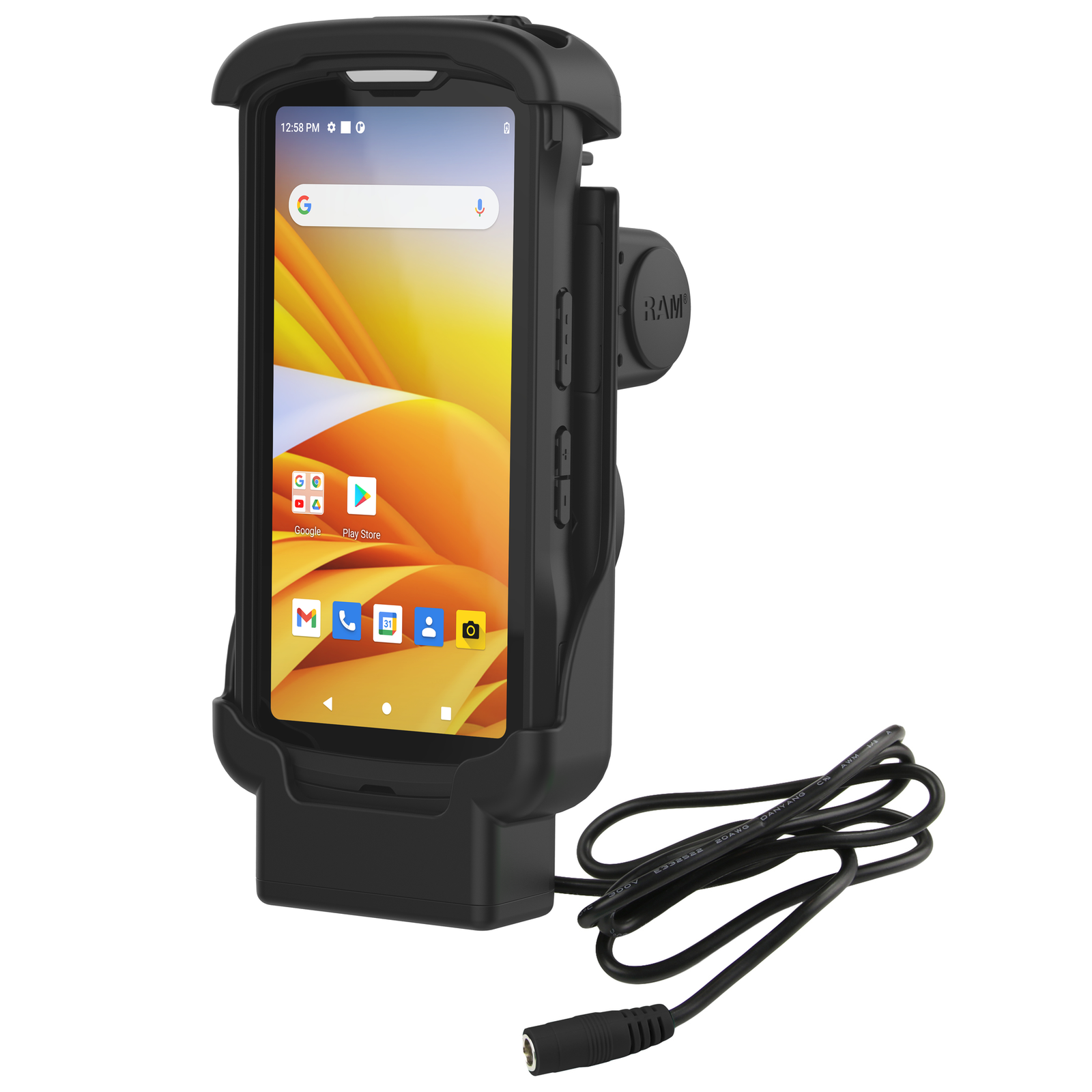 Zebra Vehicle Cradle Active AMPS Comp./without Rugged Boot/Exoskeleton/Hand Strap Stylus-Holder