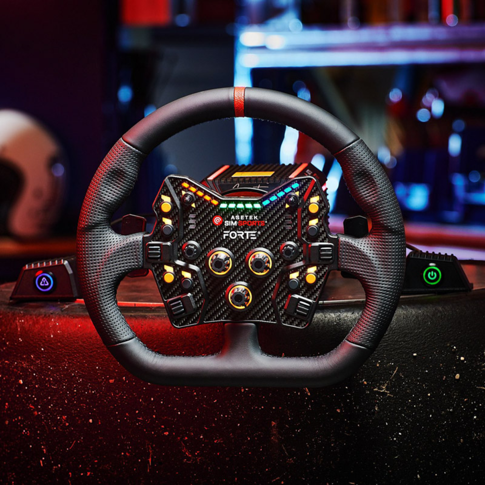 Asetek SimSports GT Rim Closed D Leather Black