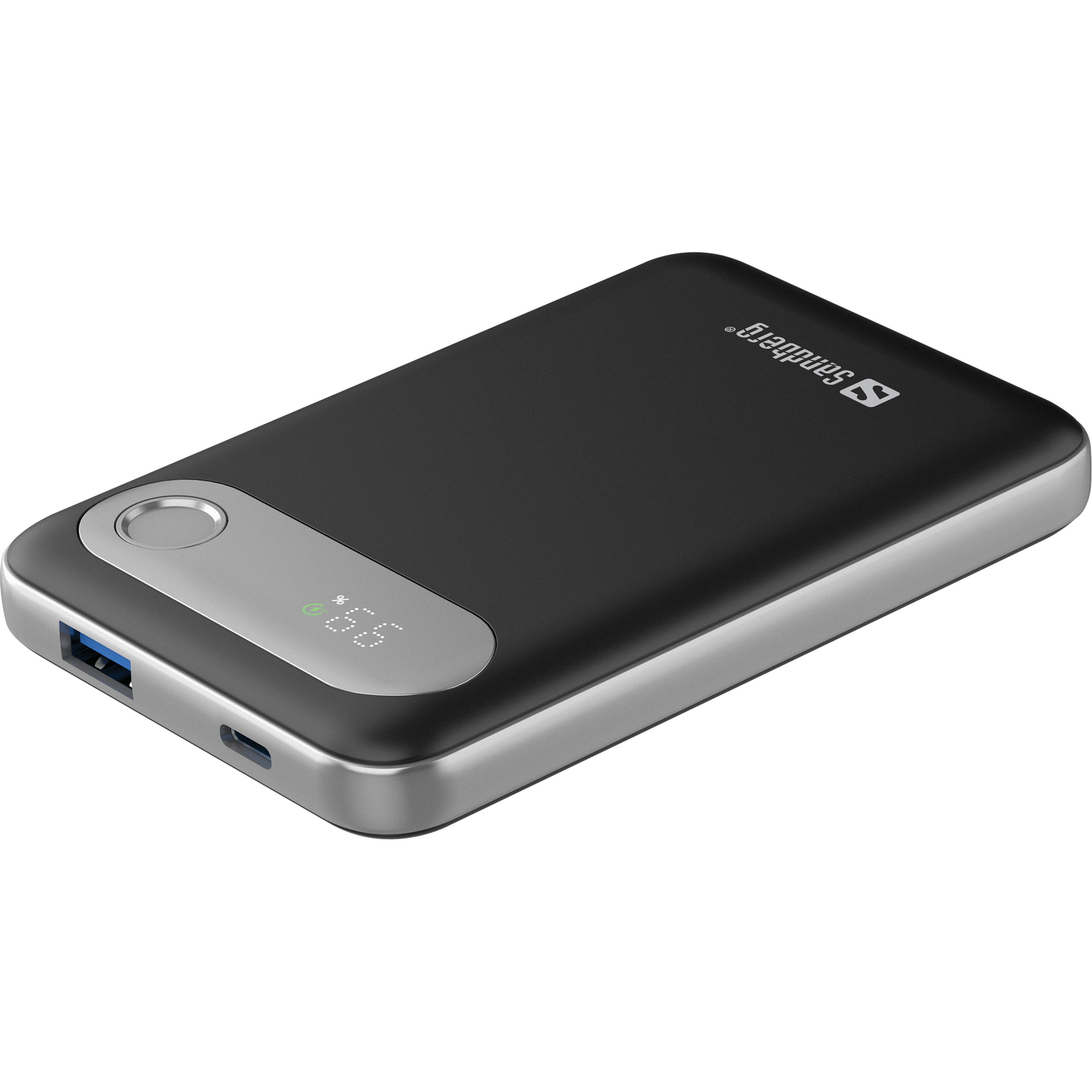 SANDBERG Travel Powerbank 10000 MAh 38.5 Wh 20 Watts 4.5 A PD 2 Output Ports (USB 24-pin USB-C)