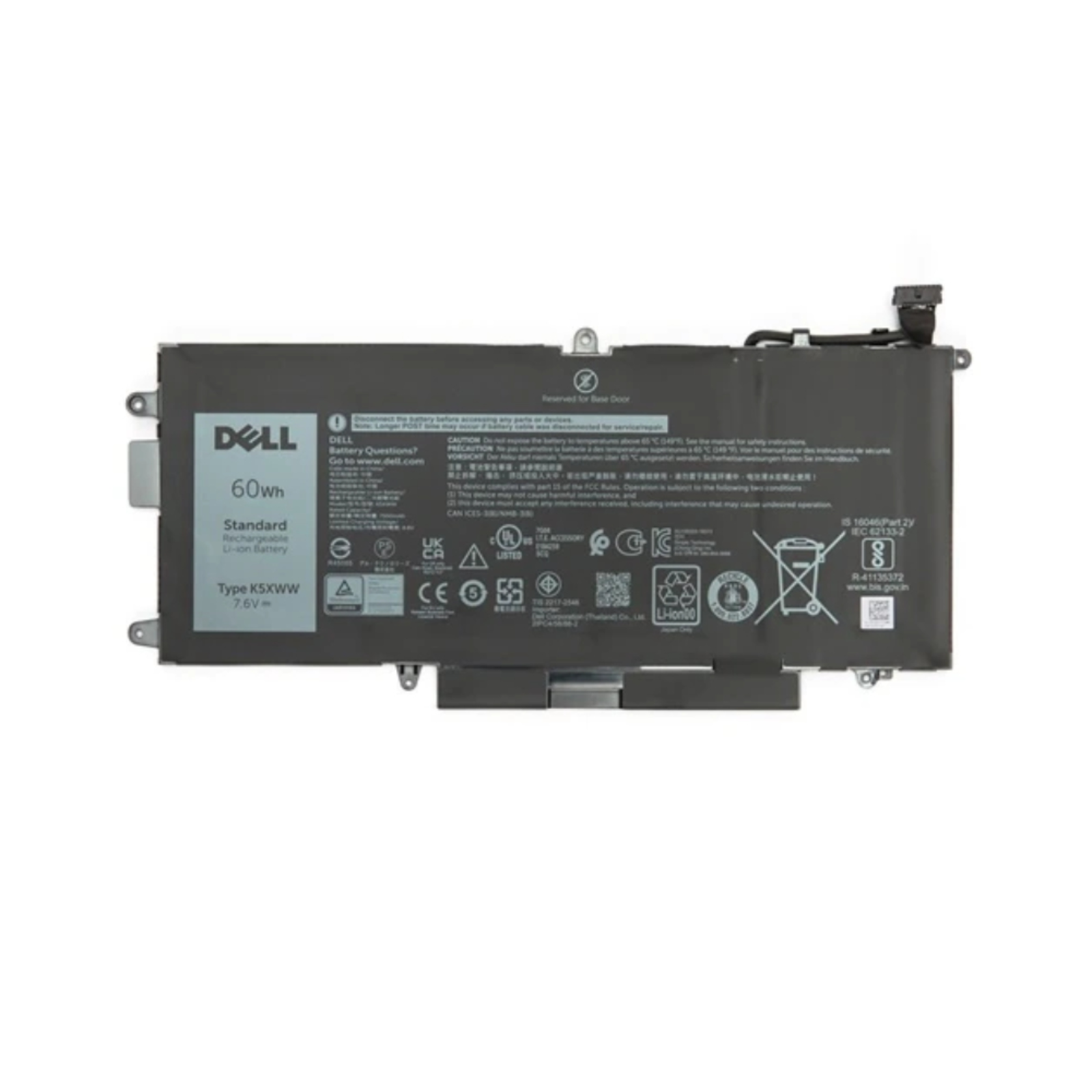 Dell Battery for Latitude 5300 7300 7400 4 Cell 60W HR LI-ON