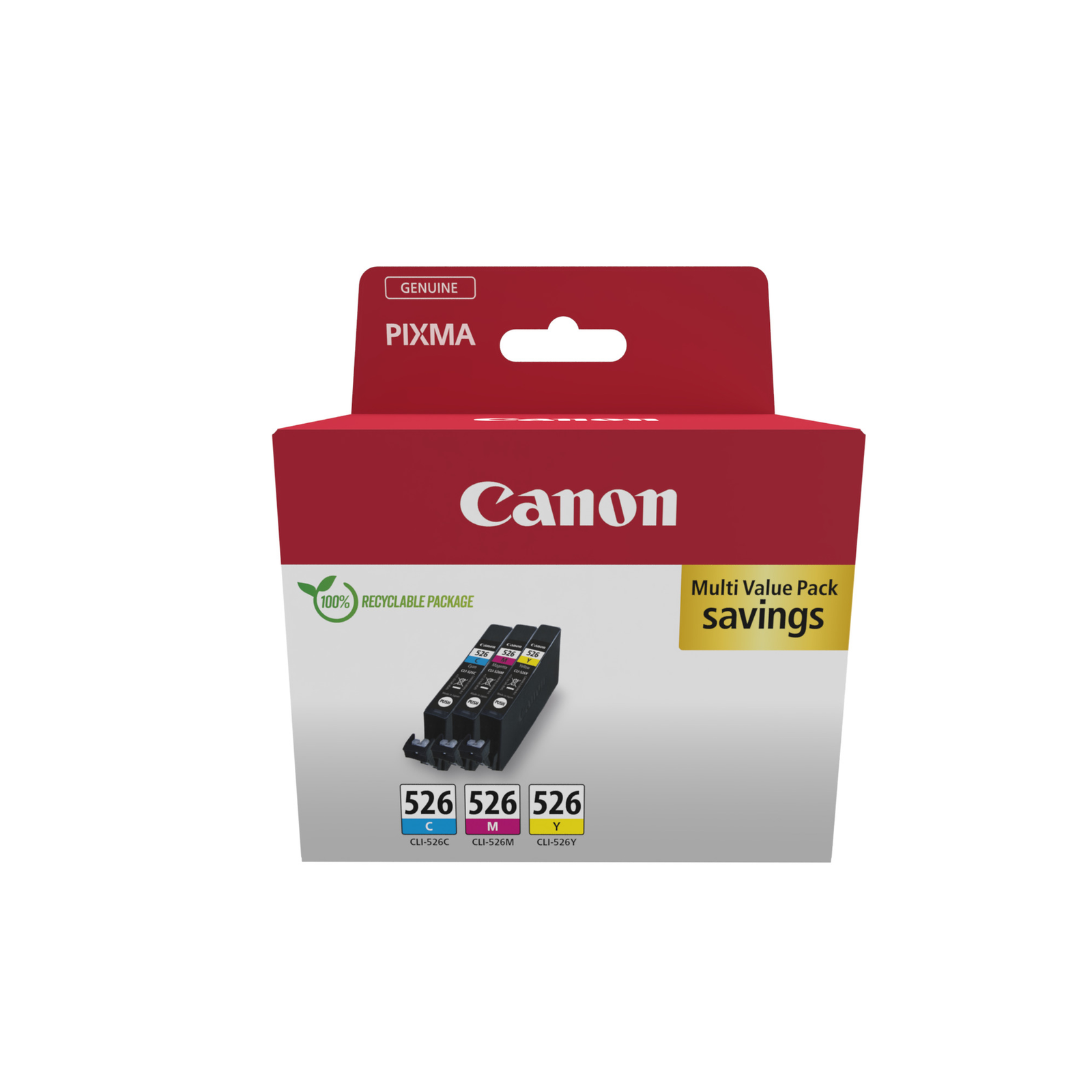 Canon 4541B019 CLI526Z Pixma Ink (3)cmy SEC Cardboard 3x9ml
