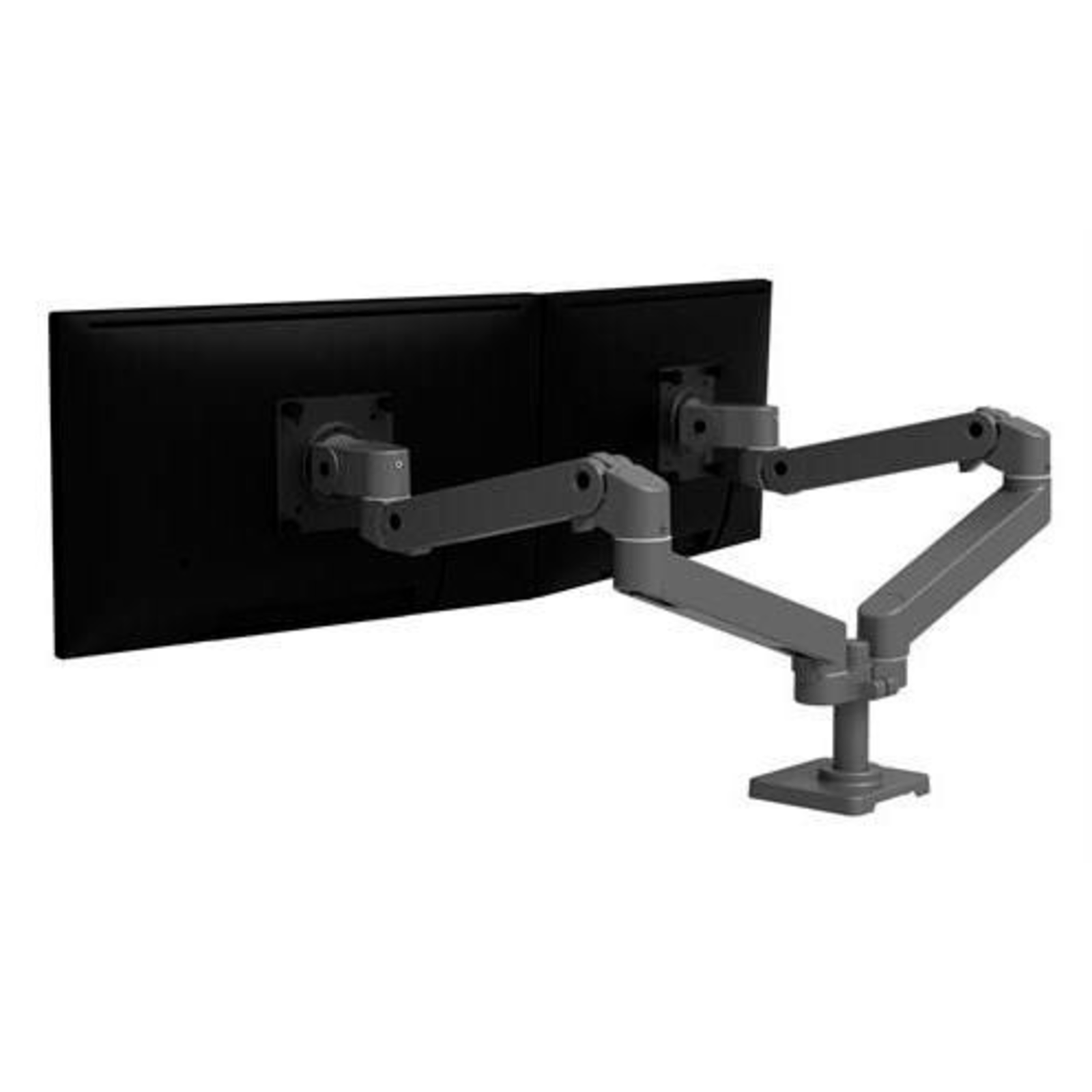 ERGOTRON LX Pro Dual Side-by-Side Arm Double Arm Stand for 2 Monitors Grey