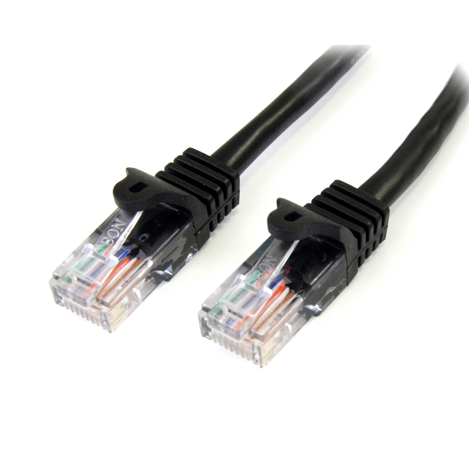 StarTech.com 3m Cat5e RJ45 UTP Network Cable Snagless Cat 5e Patch Black Plug/Plug RJ-45