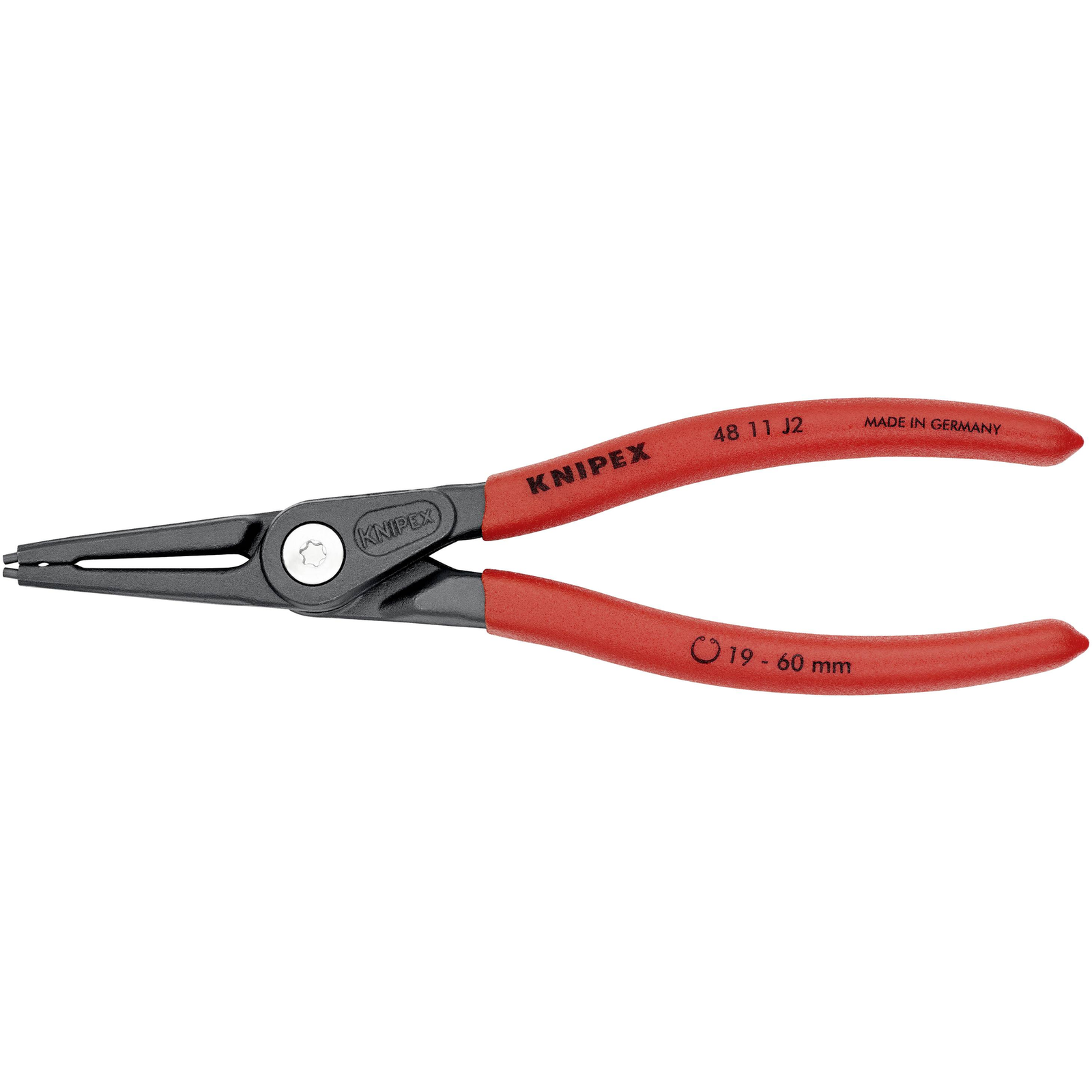 KNIPEX 48 11 J2 Circlip Pliers Chrome-Vanadium Steel Plastic Red 180 Mm 175 G
