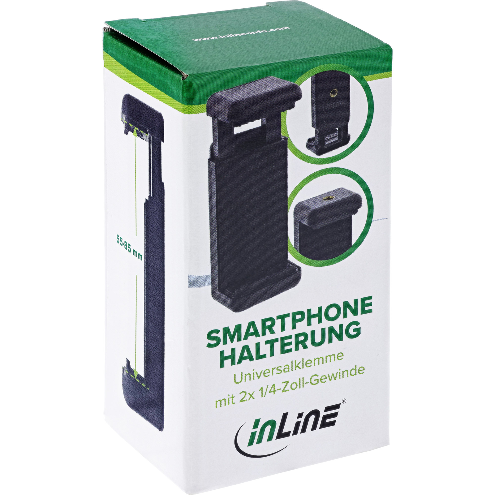 InLine Universal Cell Phone Clamp for Selfie Stick Smartphone Tripod Adapter And Much More.