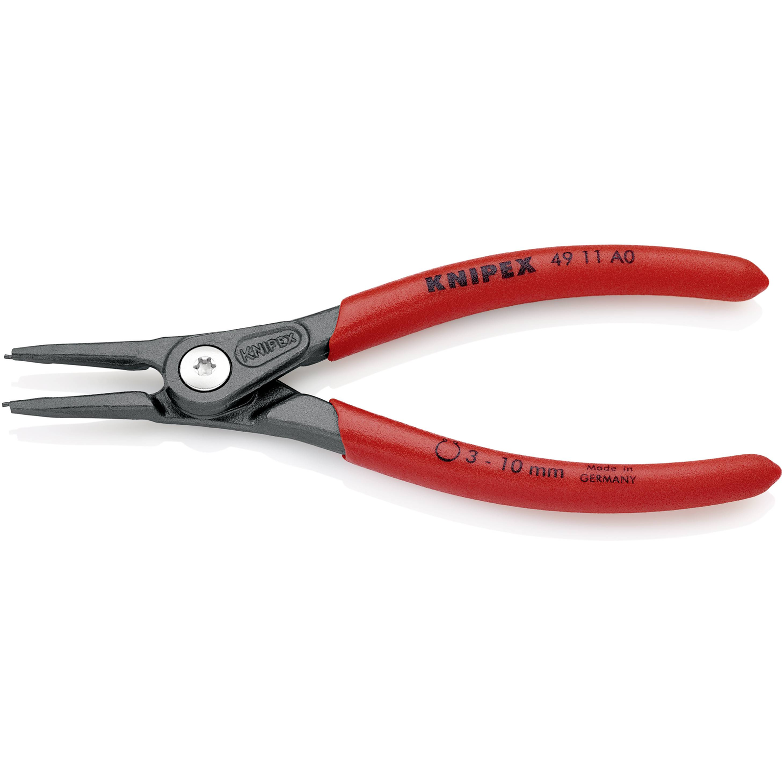 KNIPEX 49 11 A0 Circlip Pliers Chrome-Vanadium Steel Plastic Red 140 Mm 101 G