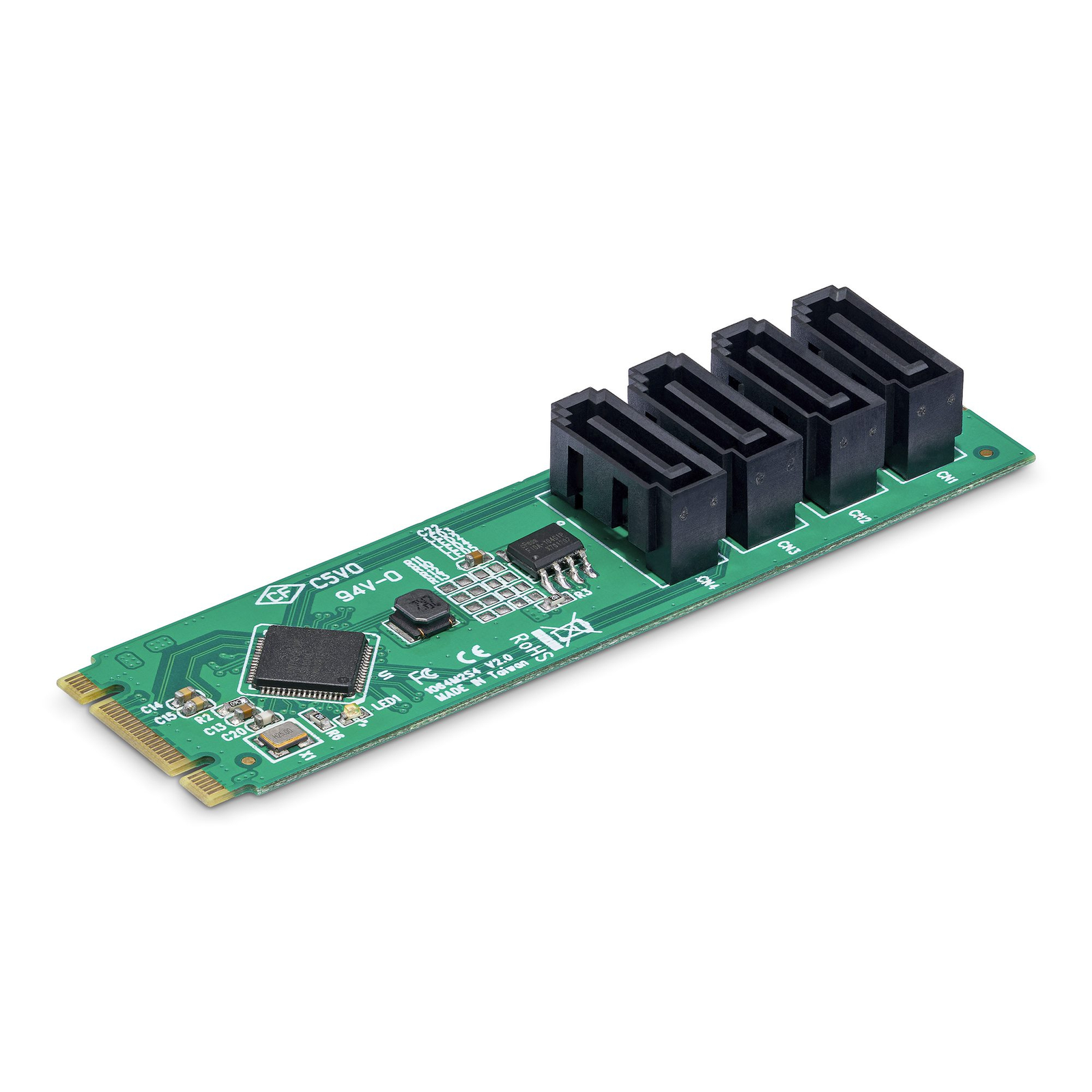 StarTech.com 4-PORT M.2 to SATA Adapter M.2 PCIE 3.0 to SATA EXPANSION C