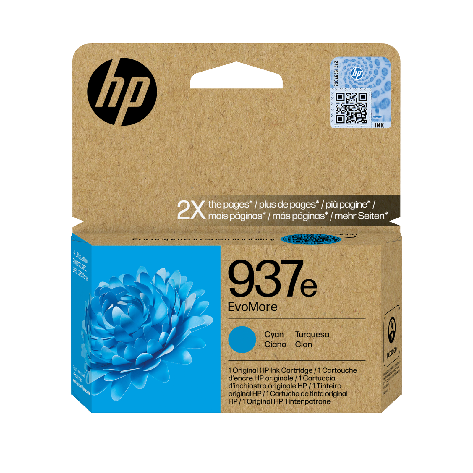 HPI 937E cyan Original Printhead Cartridge cyan 1650 P.