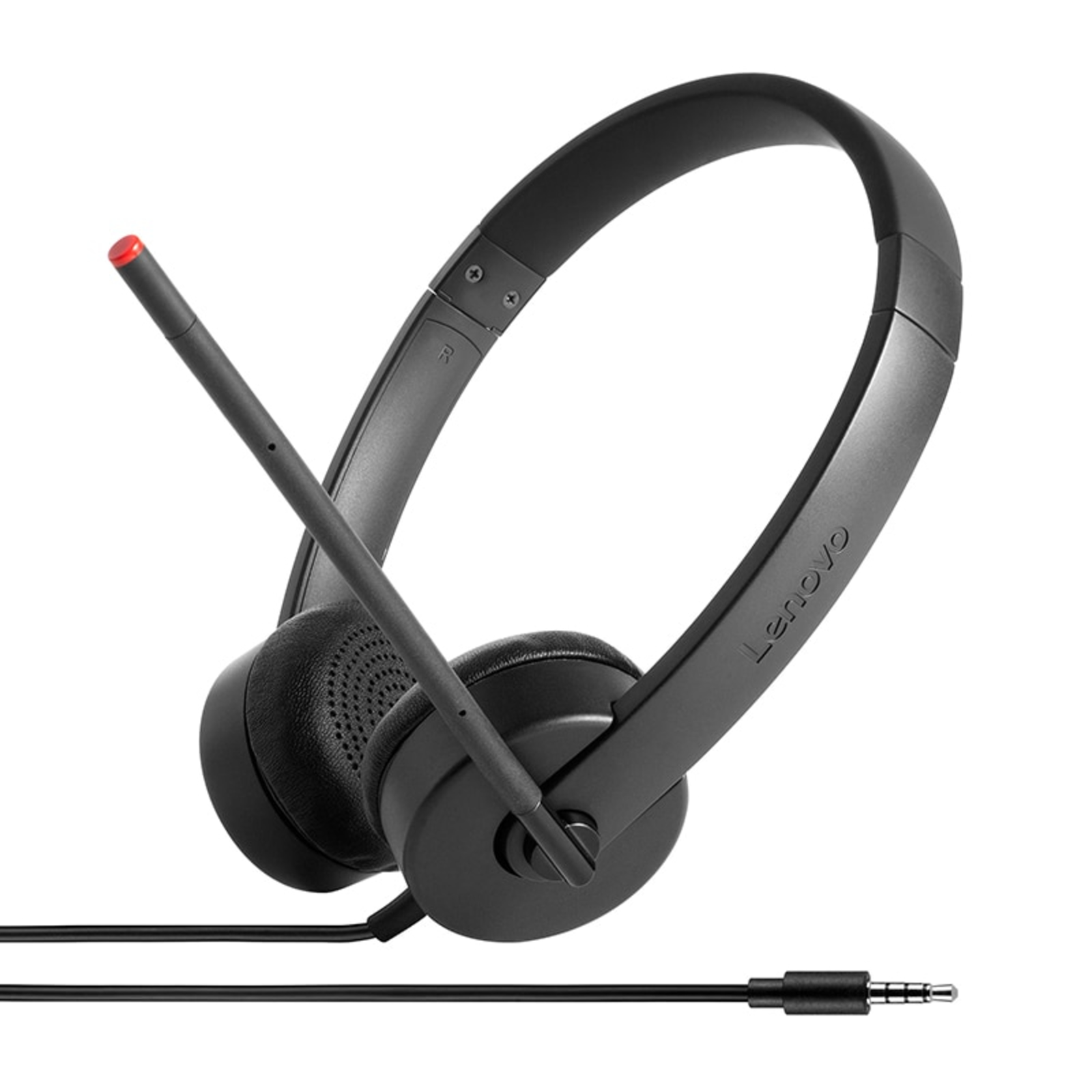 Lenovo Stereo Analogue Wired Office Call Centre 110 G Headphones Black