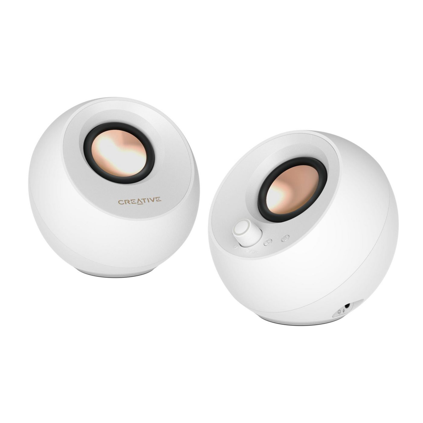 Creative Labs Pebble Pro White Jack USB-A/C Bluetooth Digital Amplifier Speaker