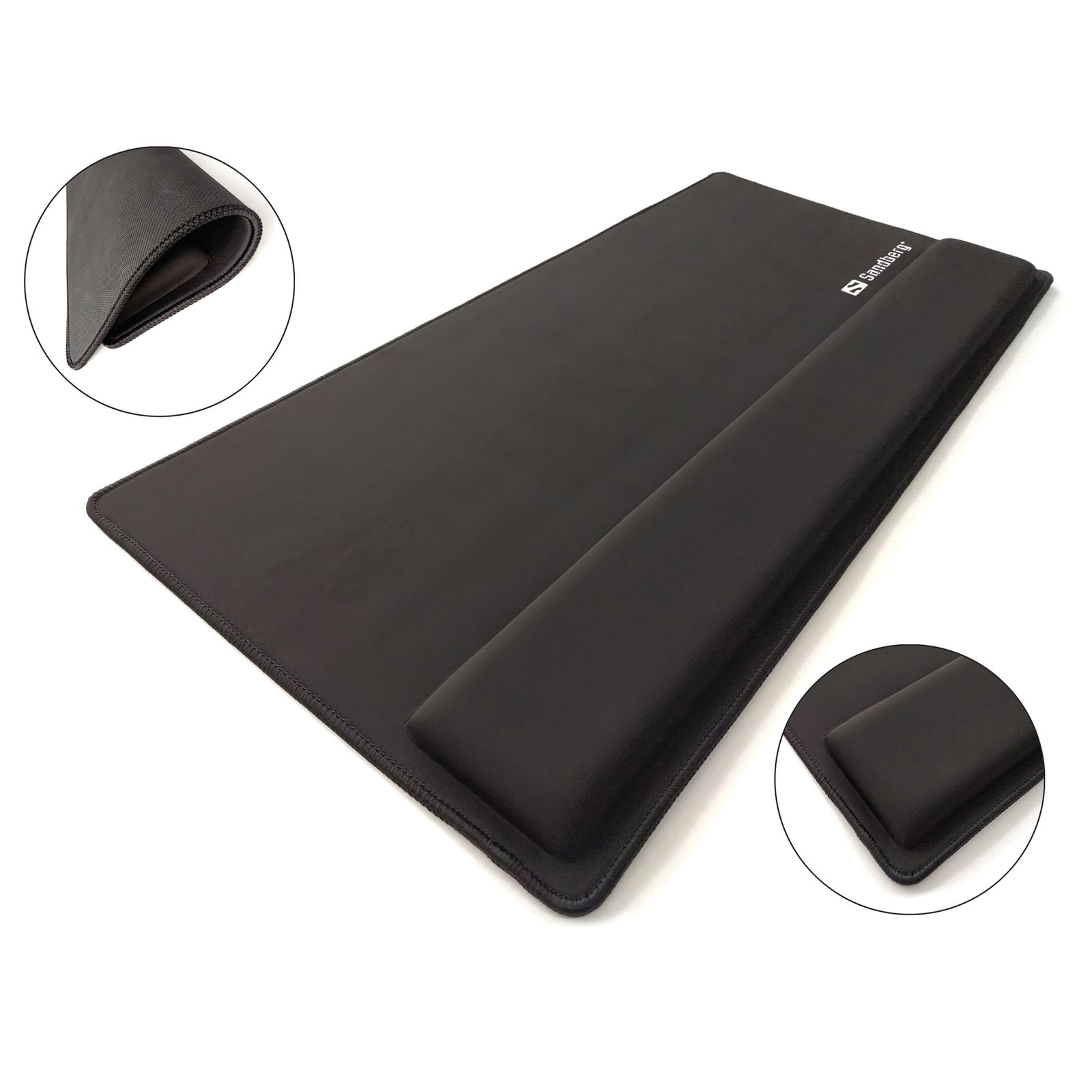 Sandberg 520-35 Mouse Pad XXL with Wrist Pad 71x35cm Black