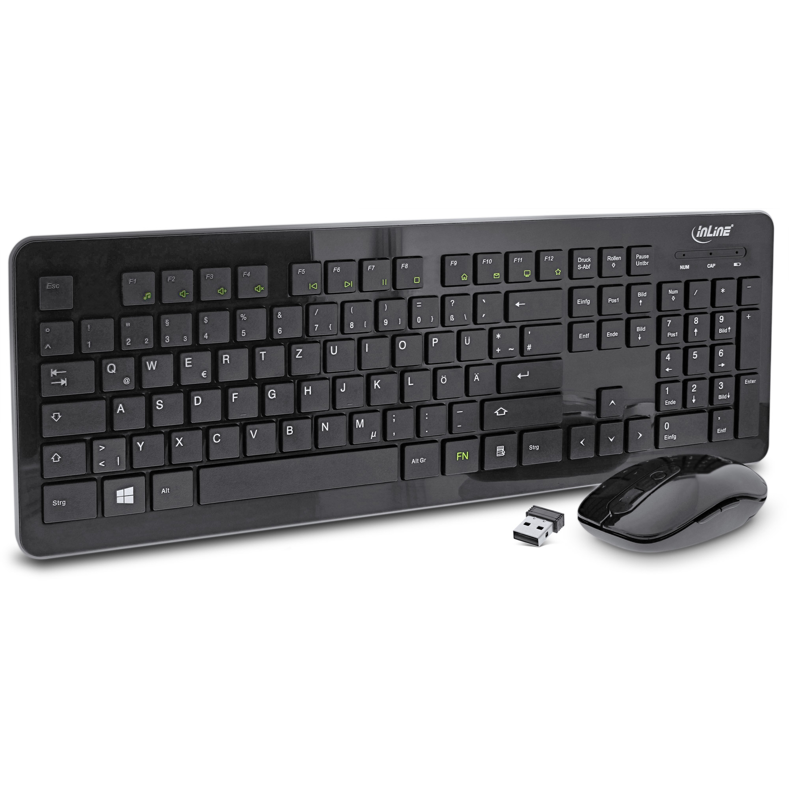 InLine Design Desktop Keyboard And Mouse Set QWERTZ