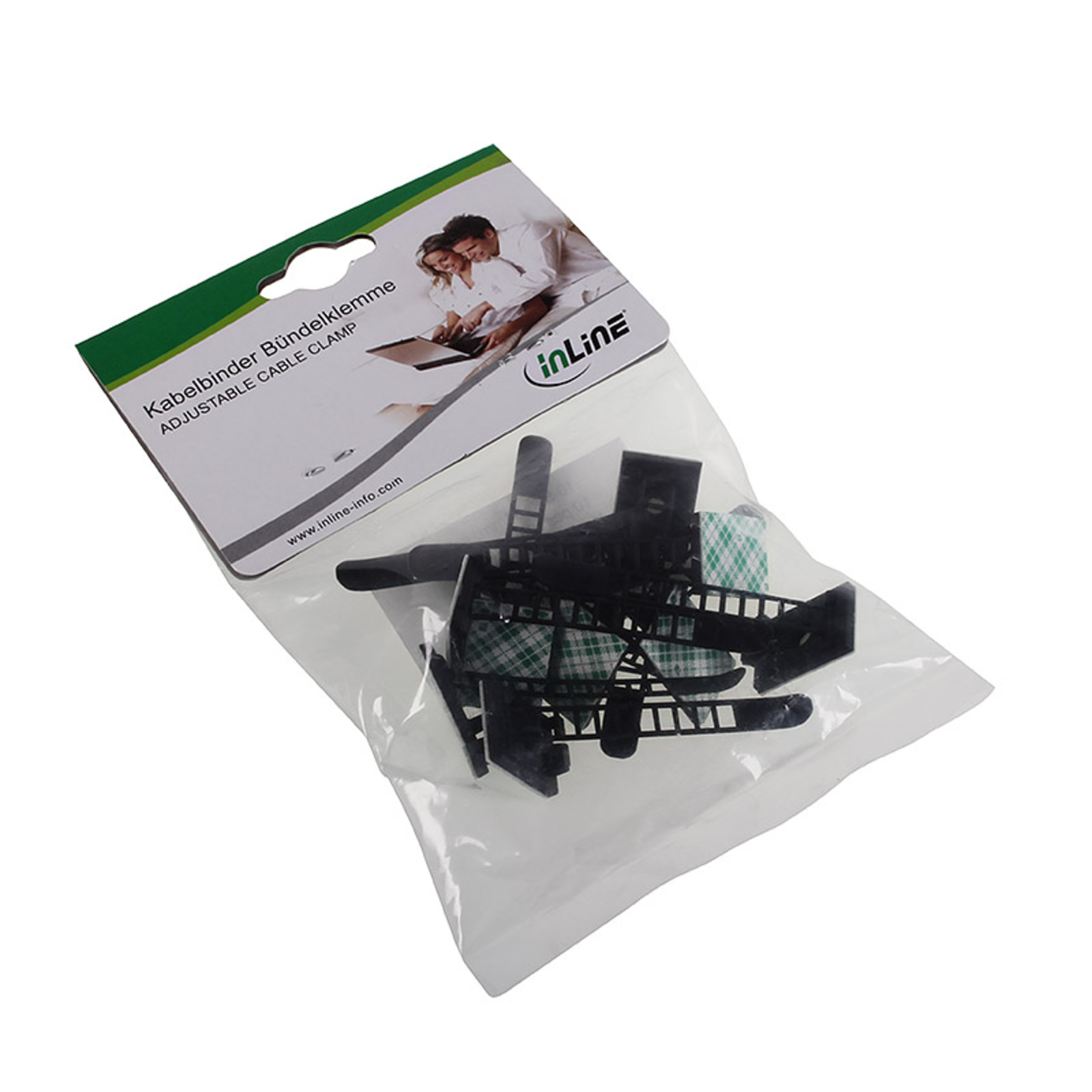 InLine Bundle Clamp Set 10 Pieces 64mm Black