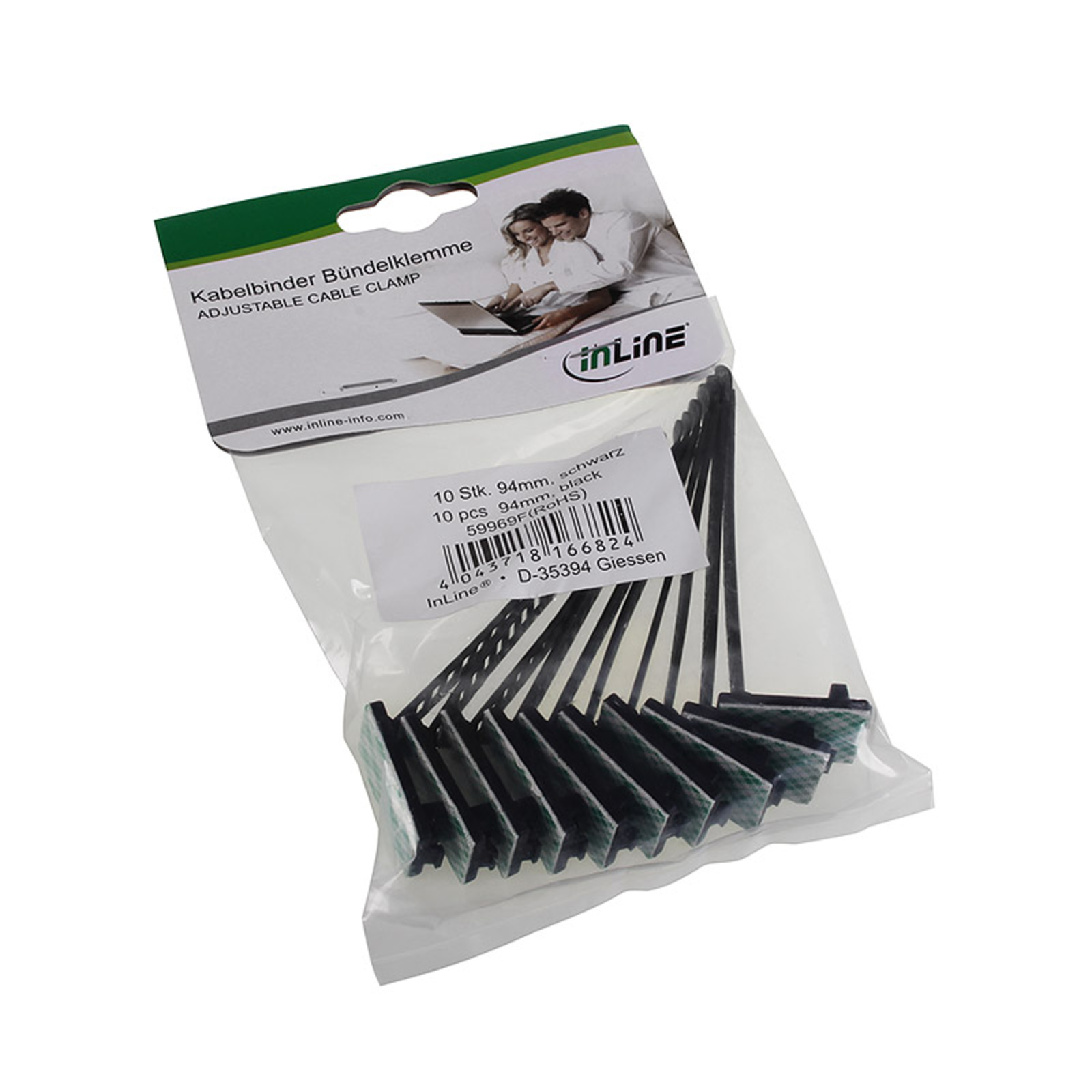 InLine End Clamp Set 10 Pieces 94mm Black