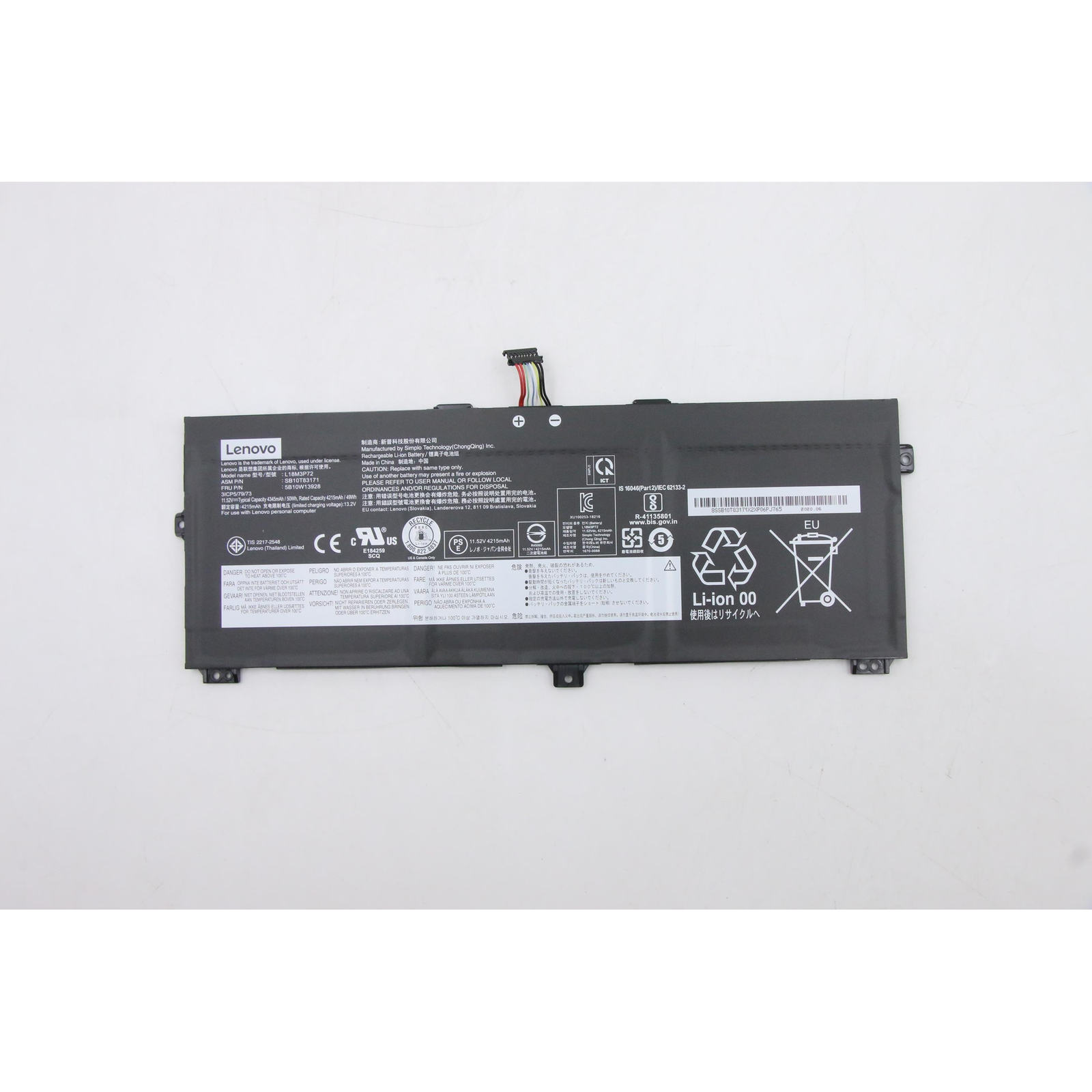 Lenovo Battery 50Wh for X390 Yoga (Type 20NQ/20NN) Li-polymer 11.52V 4345mAh 50Wh