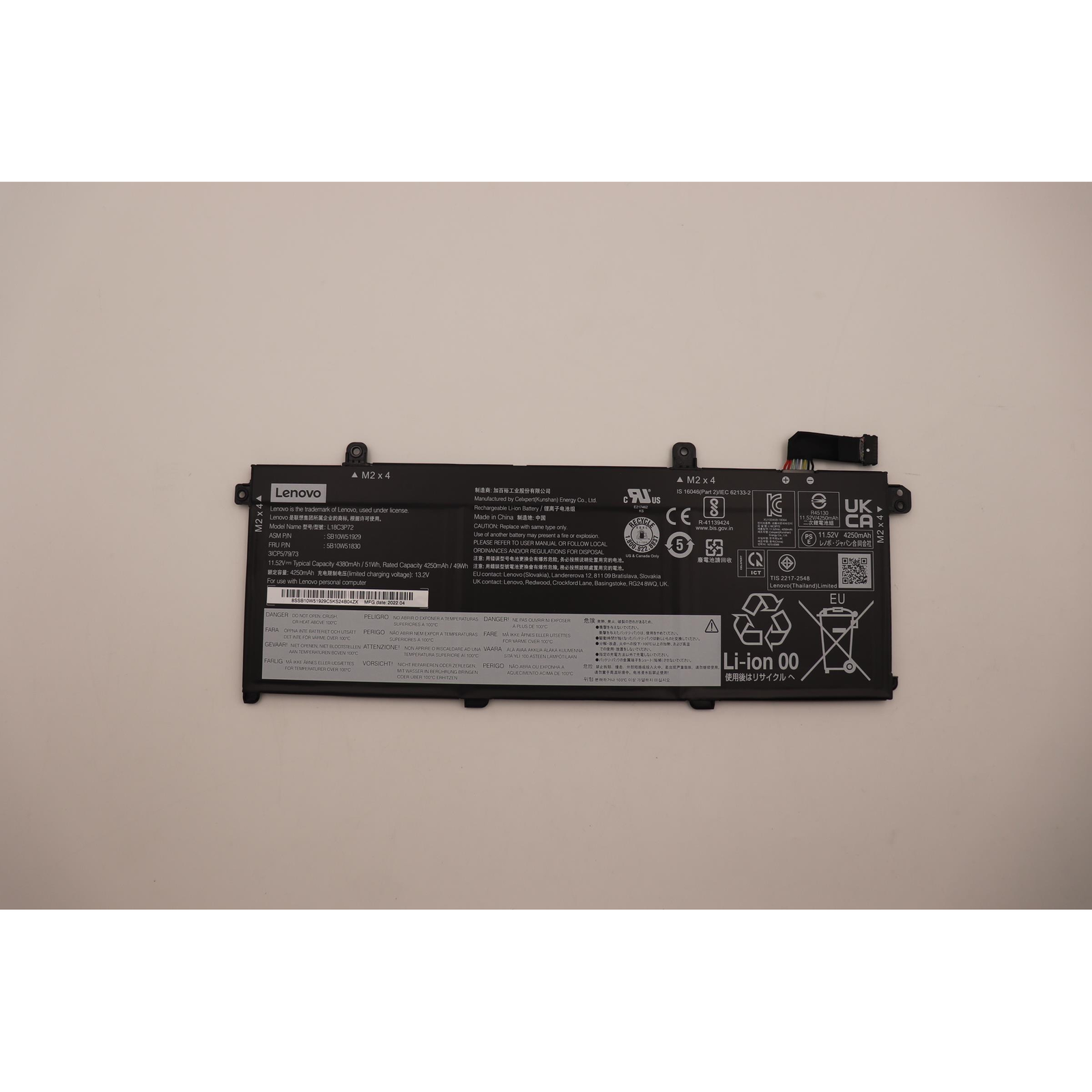 Lenovo Internal 3c 50Wh LiIon CXP Battery 4,370 MAh