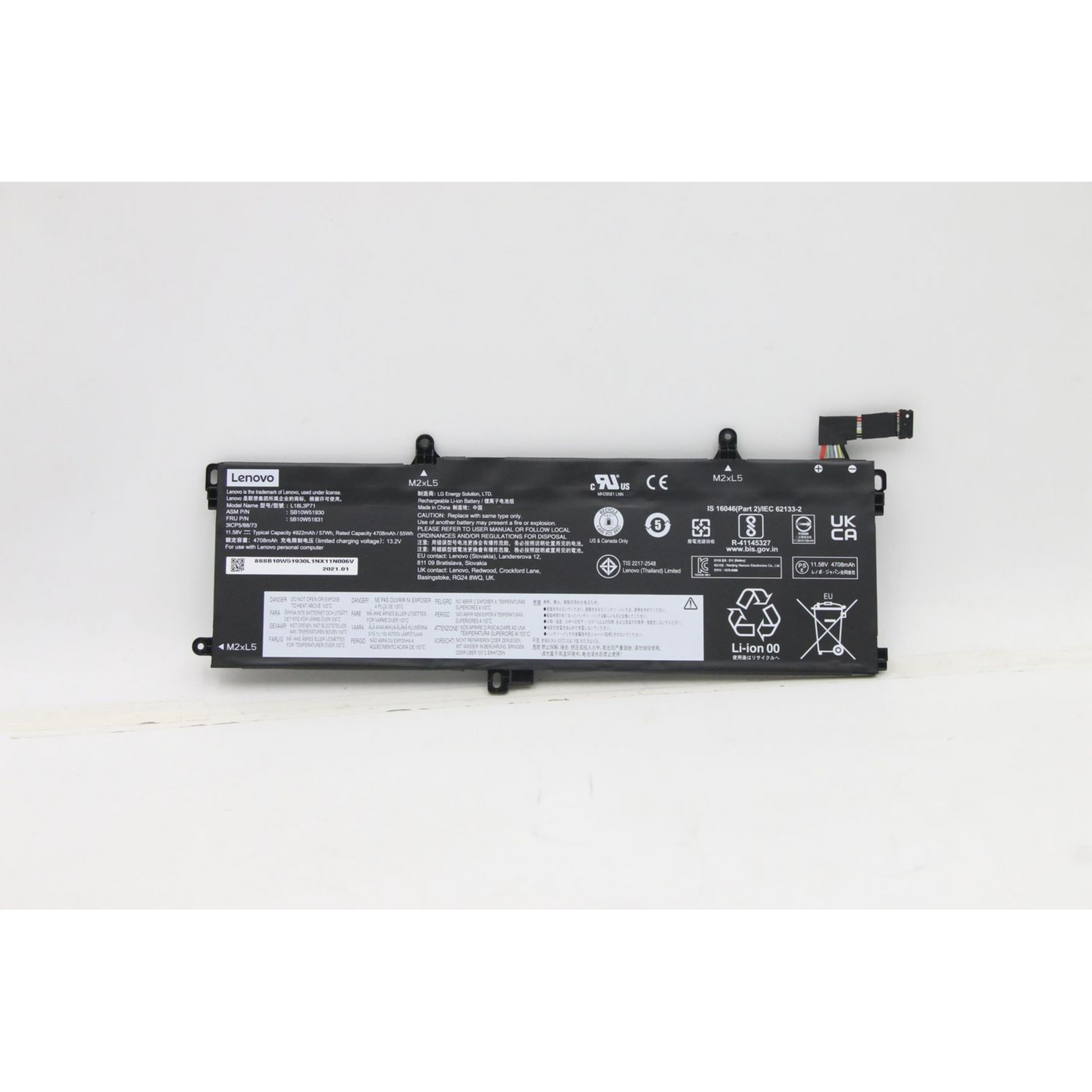 Lenovo Internal Battery 3 Cell 57Wh Li-Ion 4.922mAh 11,58V