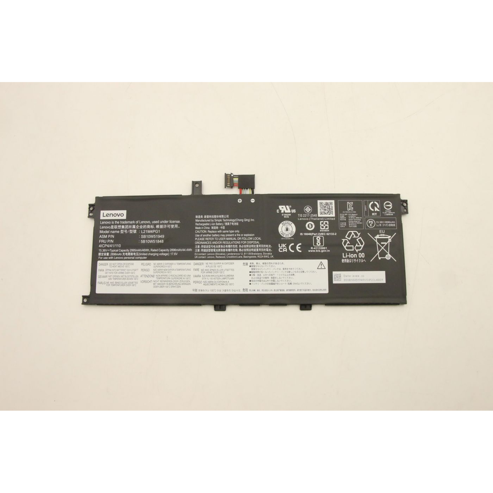 Lenovo Battery 4Cell LiIon 46Wh 15.36V