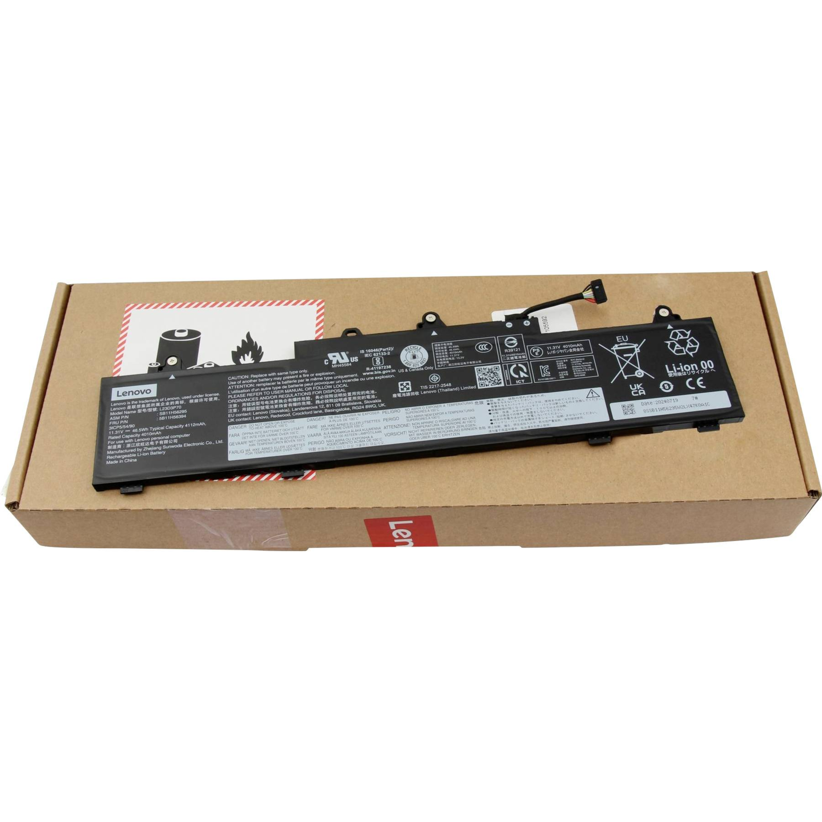 Lenovo Battery 46.5Wh for L14 Gen 5/L16 Gen 1 Li-ion 11.31V 4112mAh 46.5Wh