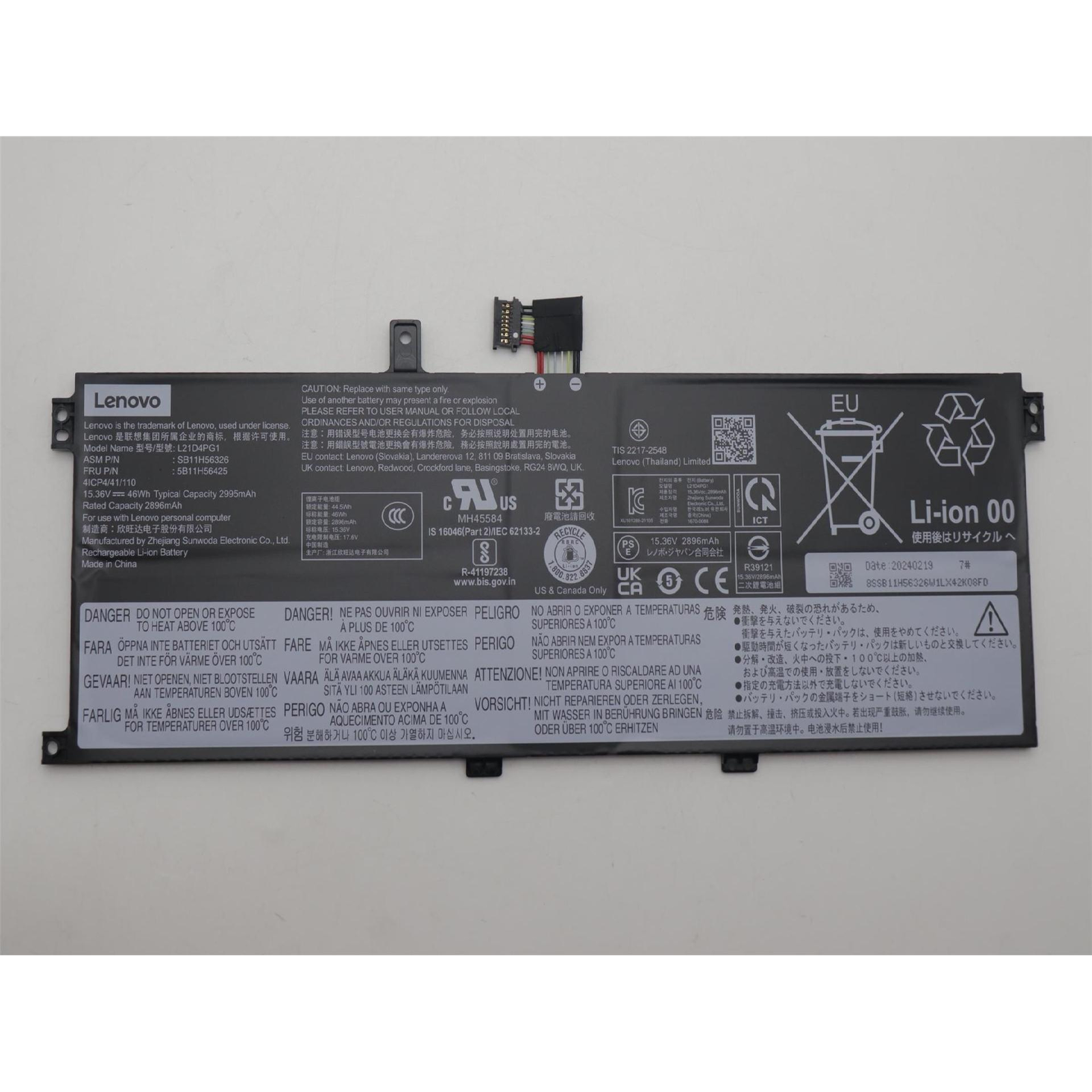 Lenovo 46Wh Internal Lithium-Ion Battery 2,995 MAh