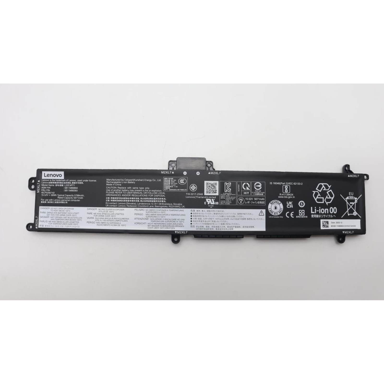 Lenovo Battery 90Wh for P16v Gen 1/Gen 2 Li-polymer 15.52V 5800mAh 90Wh