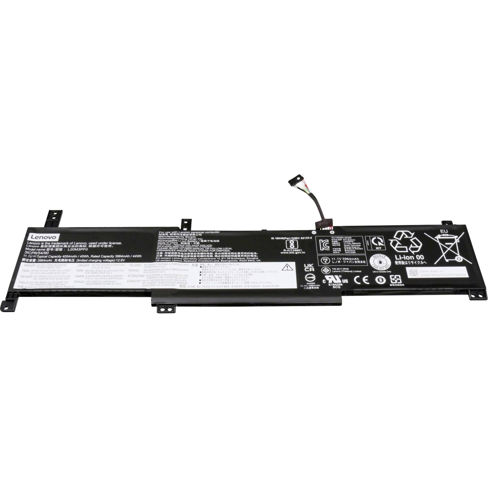 Lenovo 5B11N52029 Battery 45Wh Original Battery 4,054 MAh