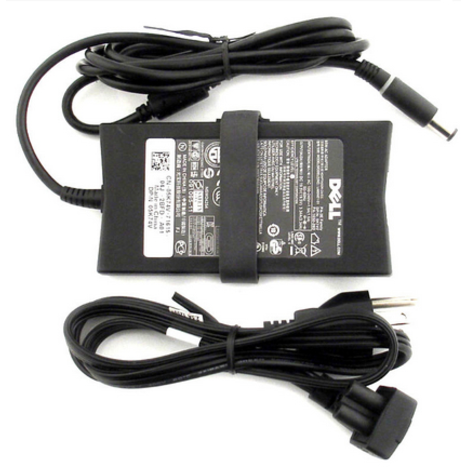 Dell AC Adapter 19.5V 3.34A 65W (7.4mmx5.0mm) Includes Power Cable New Style PA-12 Rounded Sides