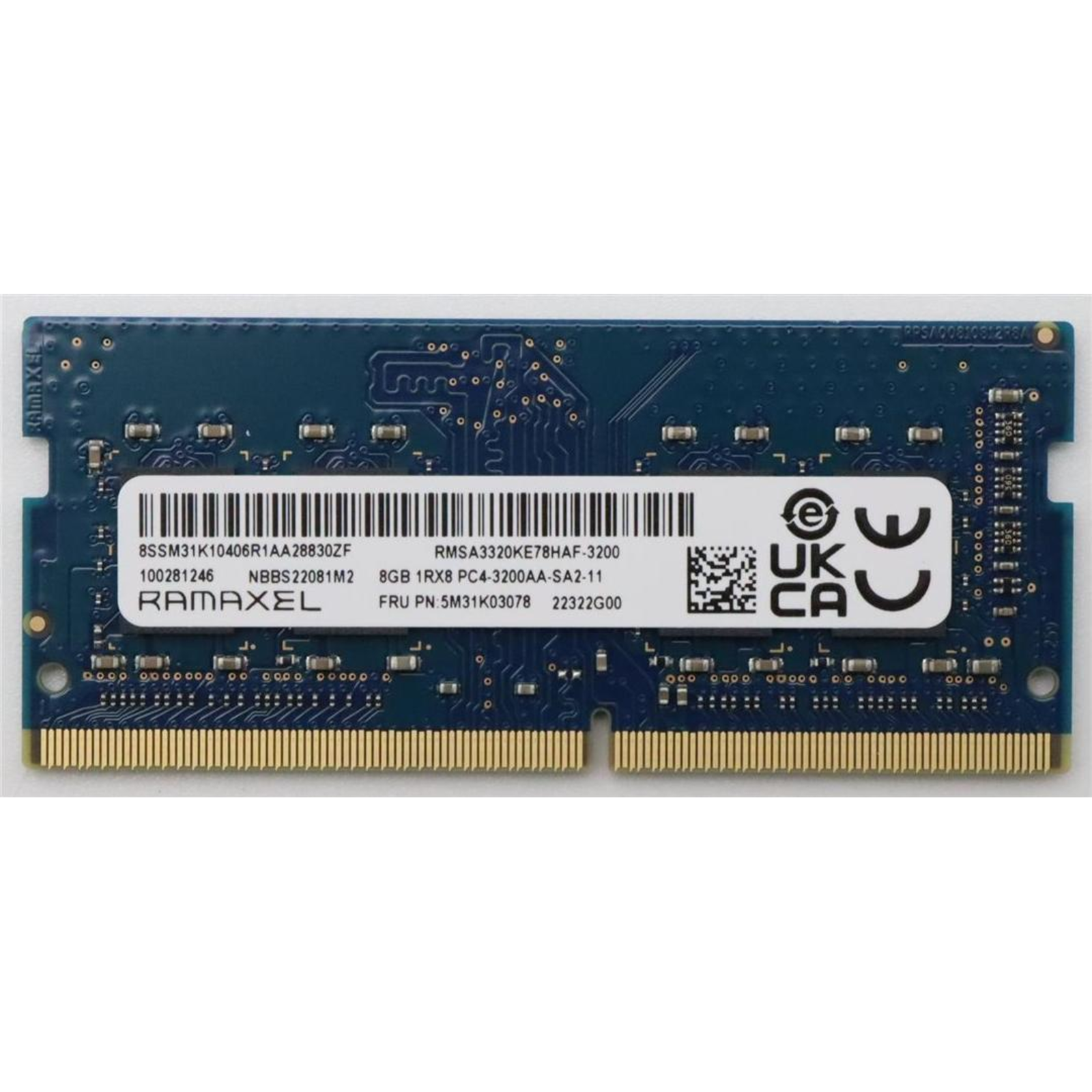 Lenovo Memory So-Dimm 8GB DDR4 3200 Ramaxel 8 GB 8 GB DDR4
