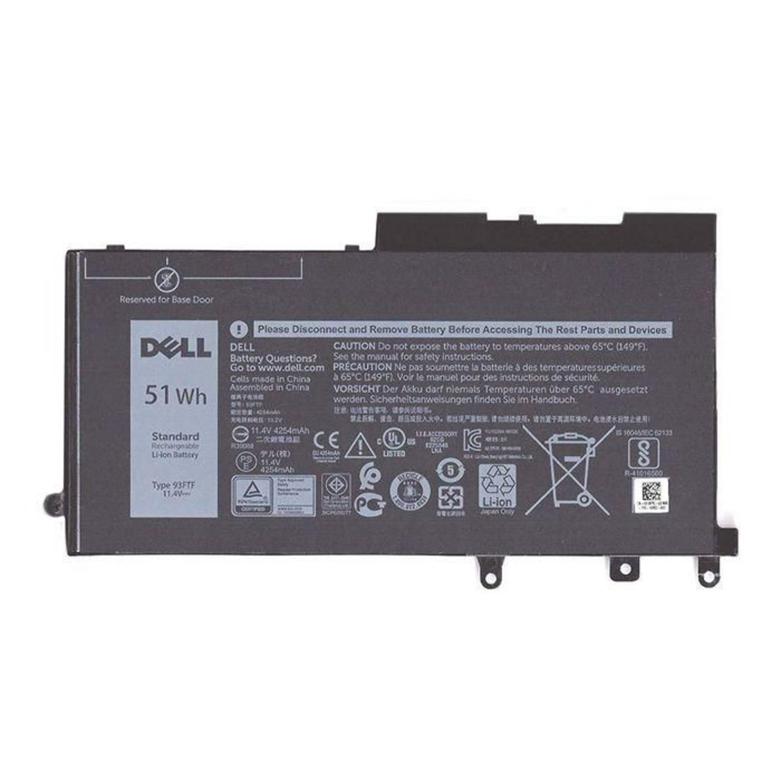 Dell 5MVGP Battery 51Wh Original 3 Cells/11.4V Battery 4254 MAh