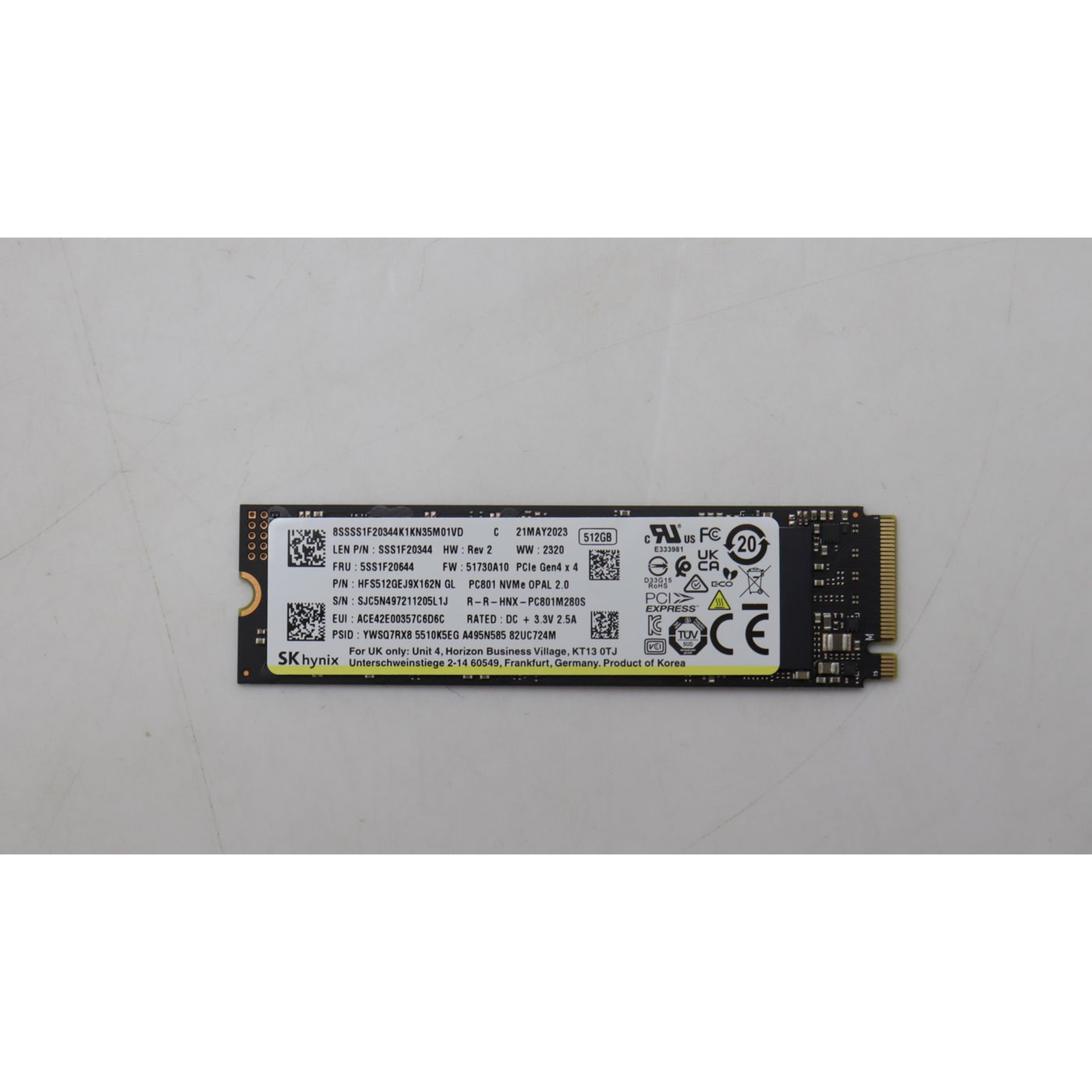 LENOVO SSD 512GB M.2.2280 PCIe 4x4
