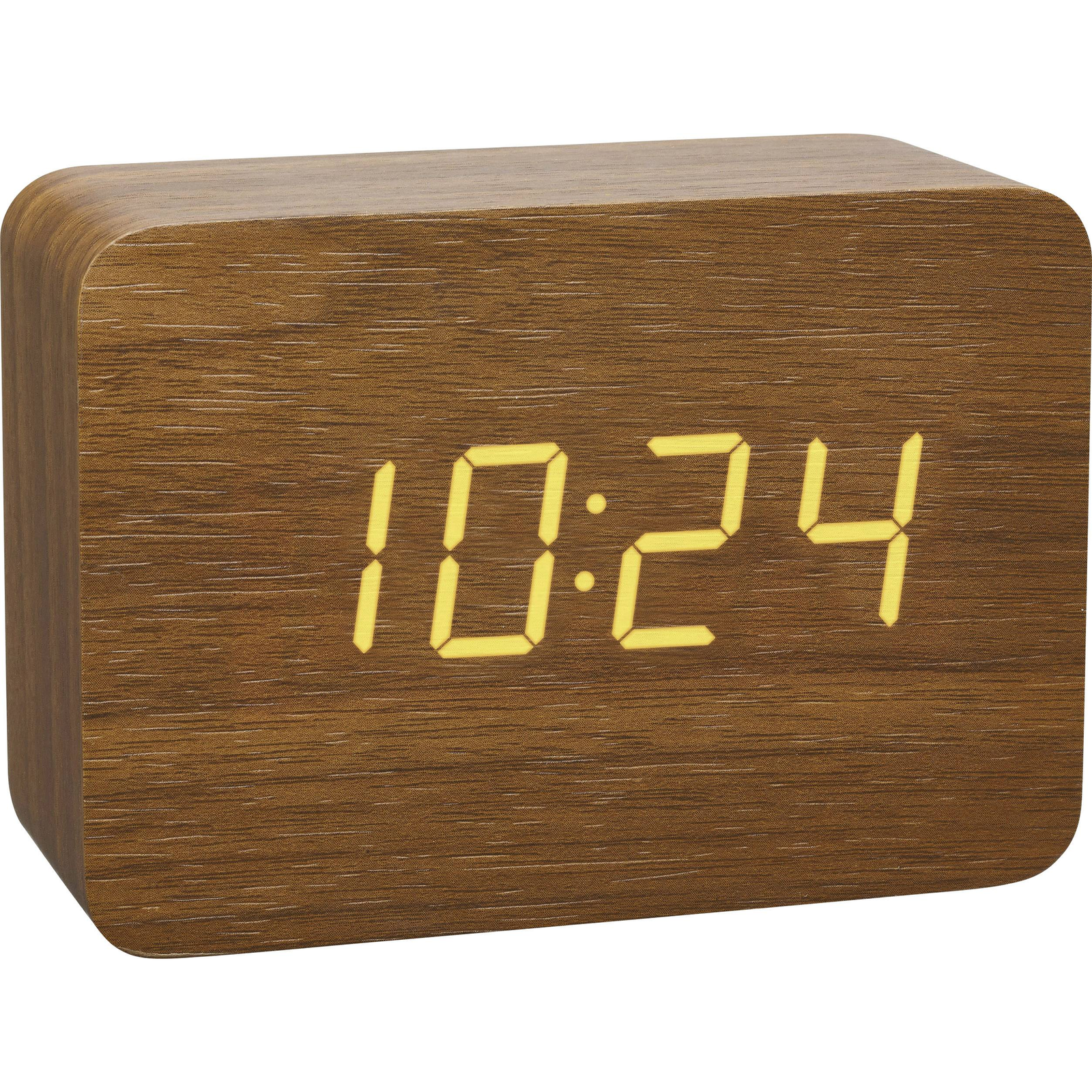 TFA 60.2549.08 CLOCCO Radio-controlled Alarm Clock Wood-look Brown