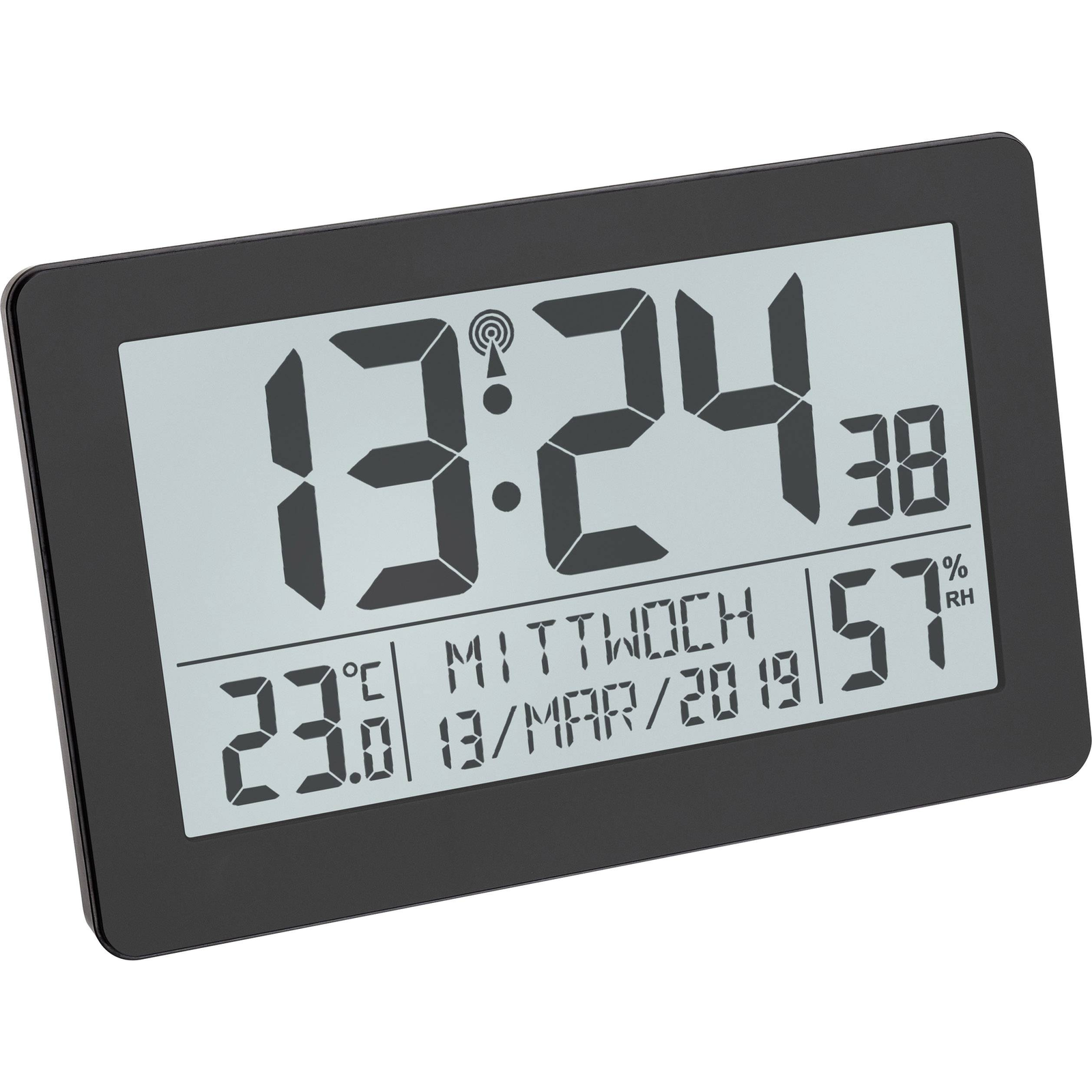 TFA 60.2557.01 Radio-controlled Clock with Room Climate