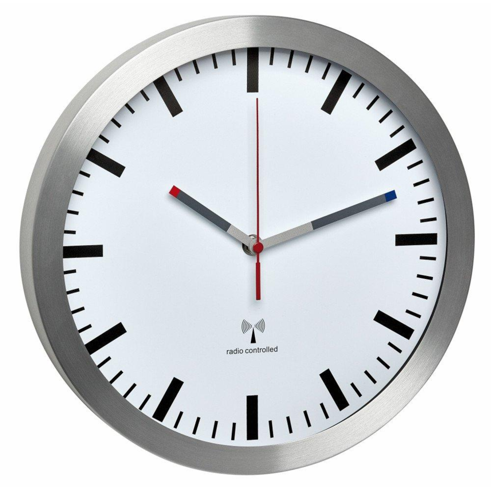TFA 60.3528.02 Radio-controlled Wall Clock ALUMINIUM