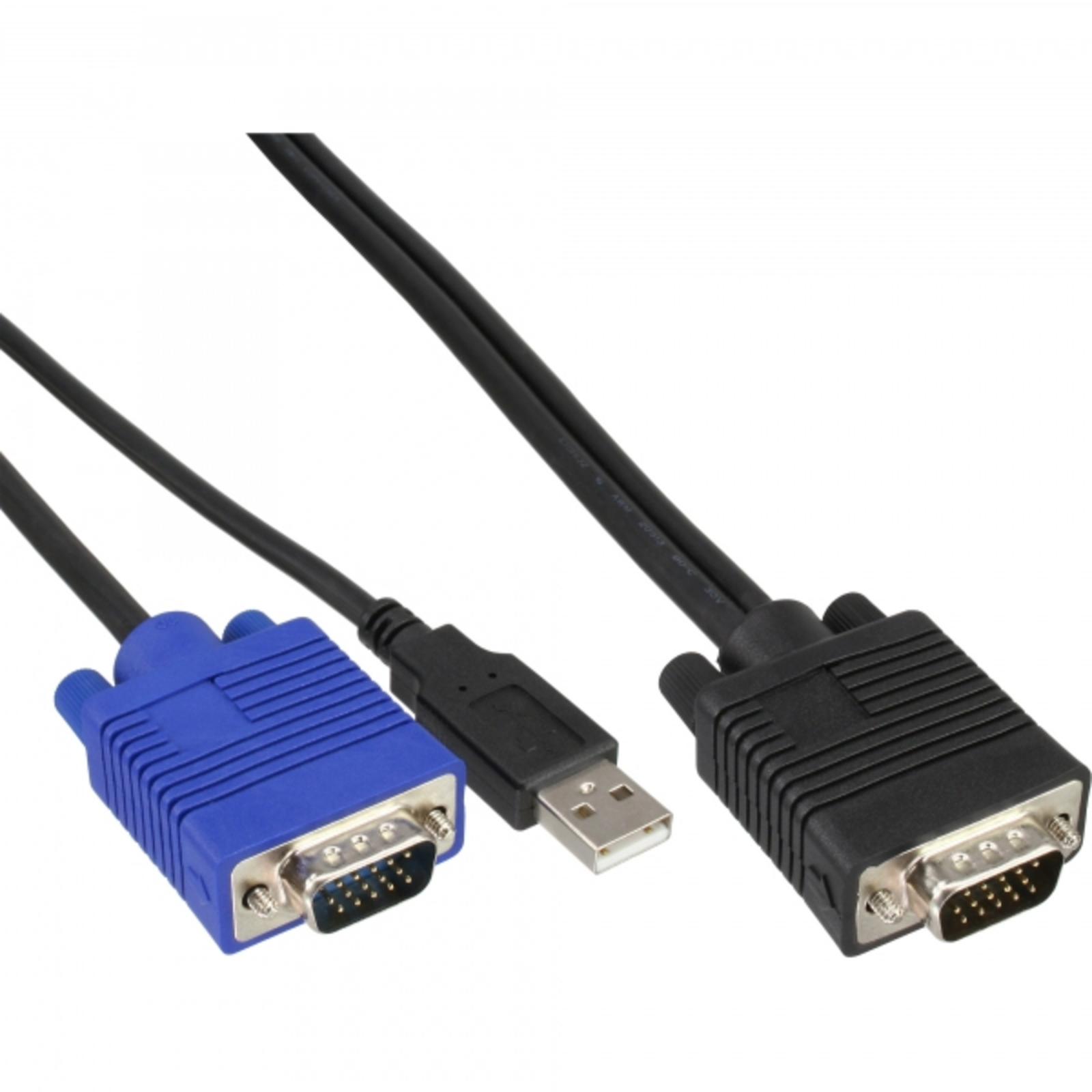 InLine KVM Cable Set USB for 19 Inch KVM Switch Length 1.8m
