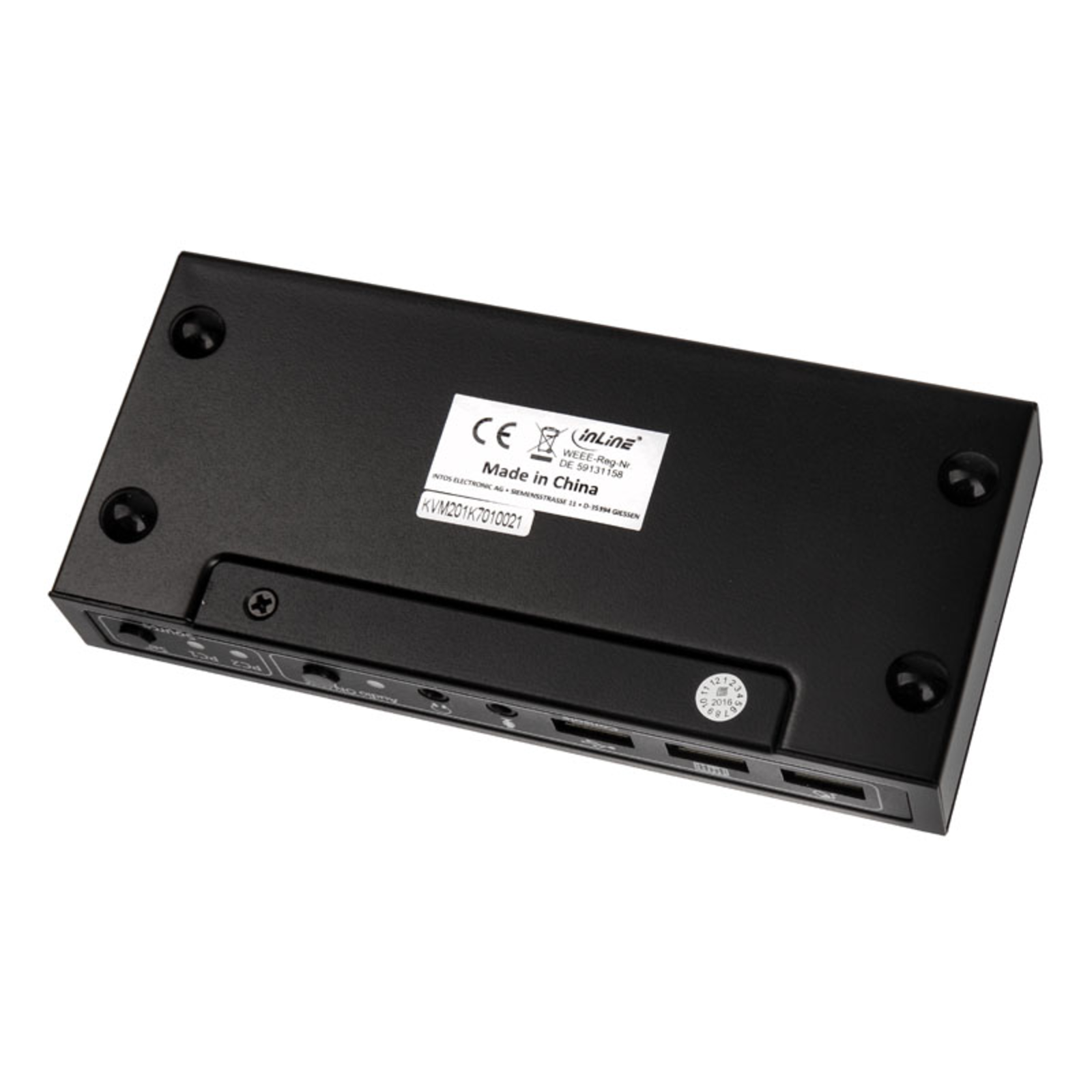 InLine KVM Desktop Switch 2-way HDMI 4K2K USB 2.0 Hub with Audio