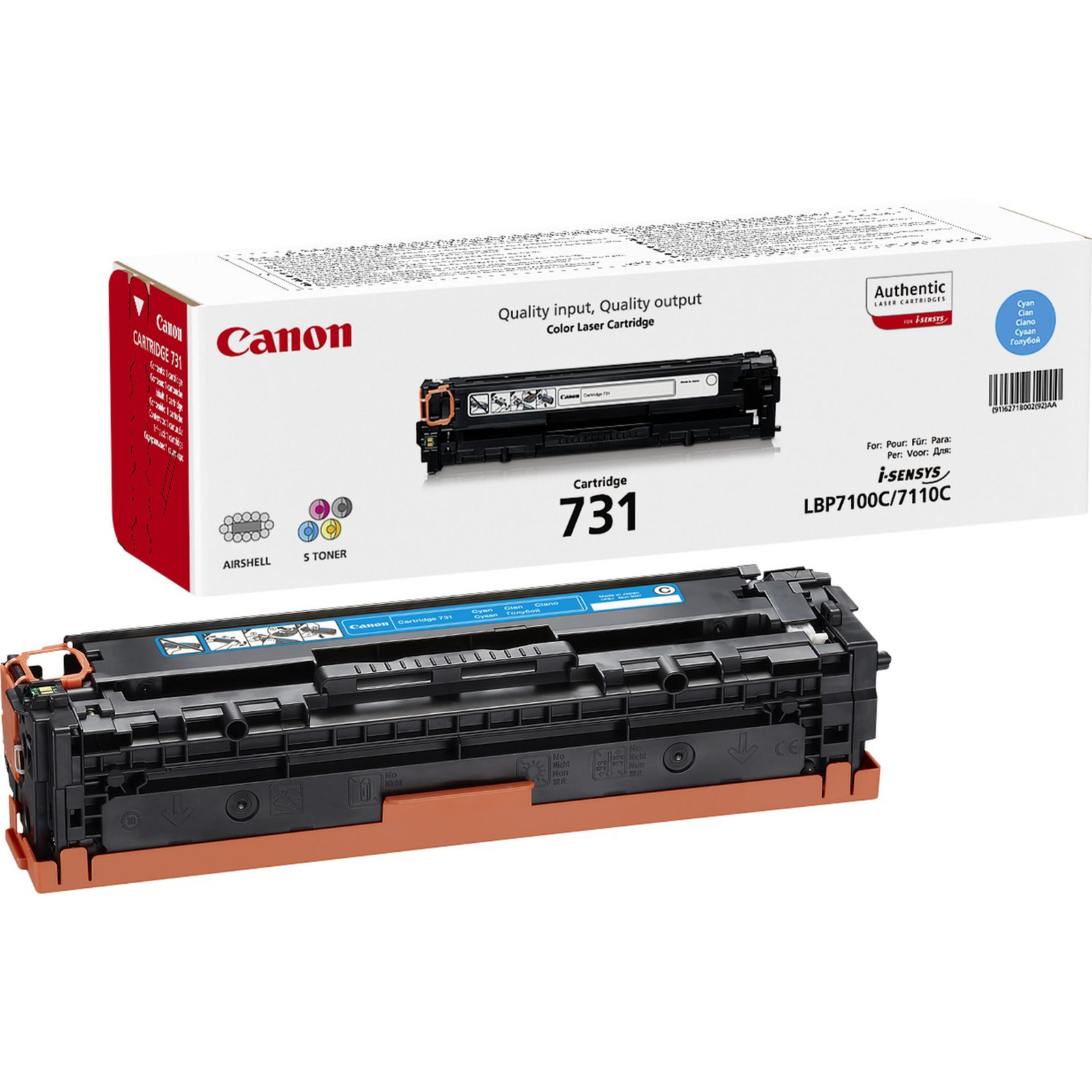 Canon 731 C cyan 1500 Pages Toner 6271B002
