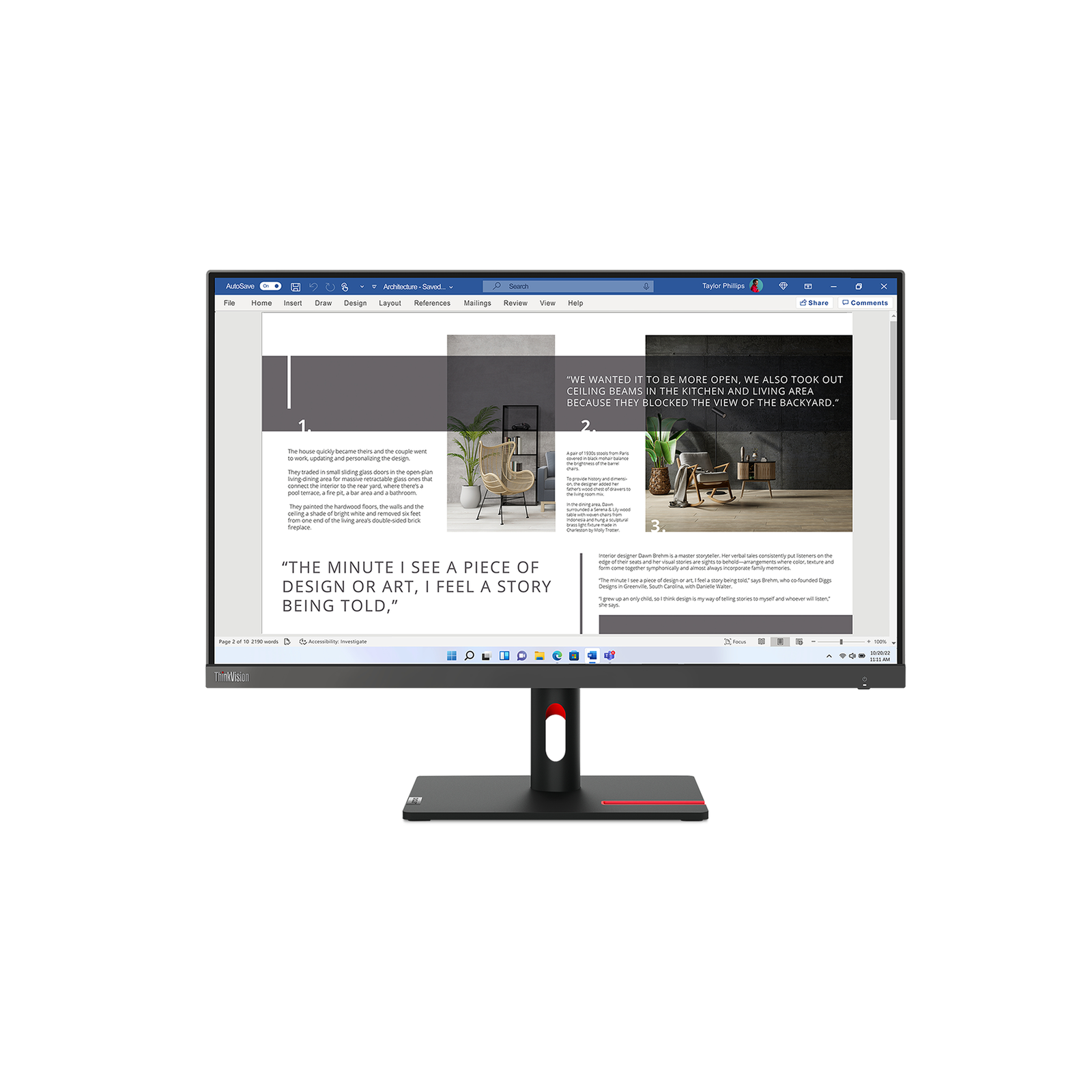 Lenovo ThinkVision S27i-30 27 1920 X 1080 Full HD VGA HD-15 HDMI 100Hz