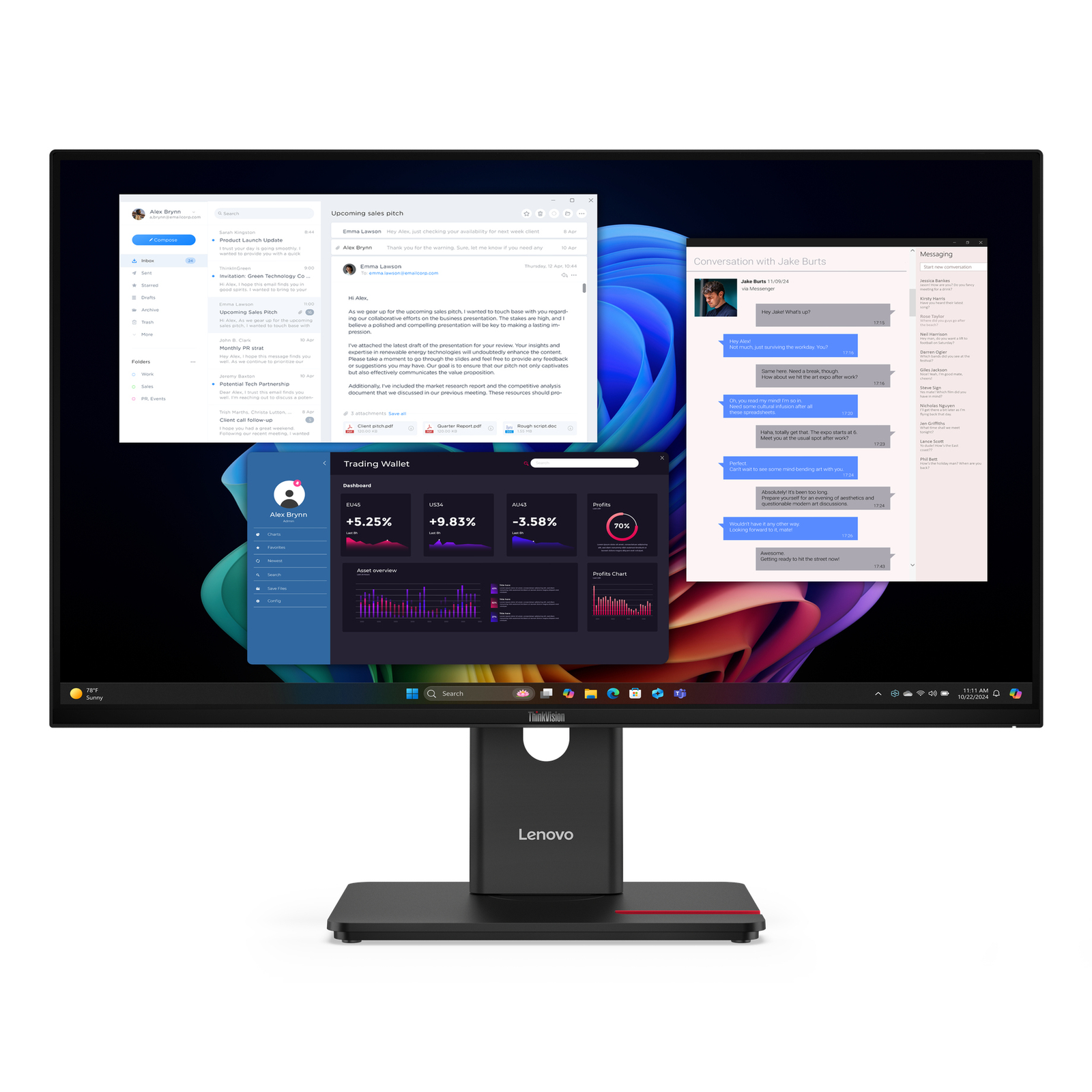 Lenovo ThinkVision T27UD-40 LED Monitor 68.6 Cm (27inch)