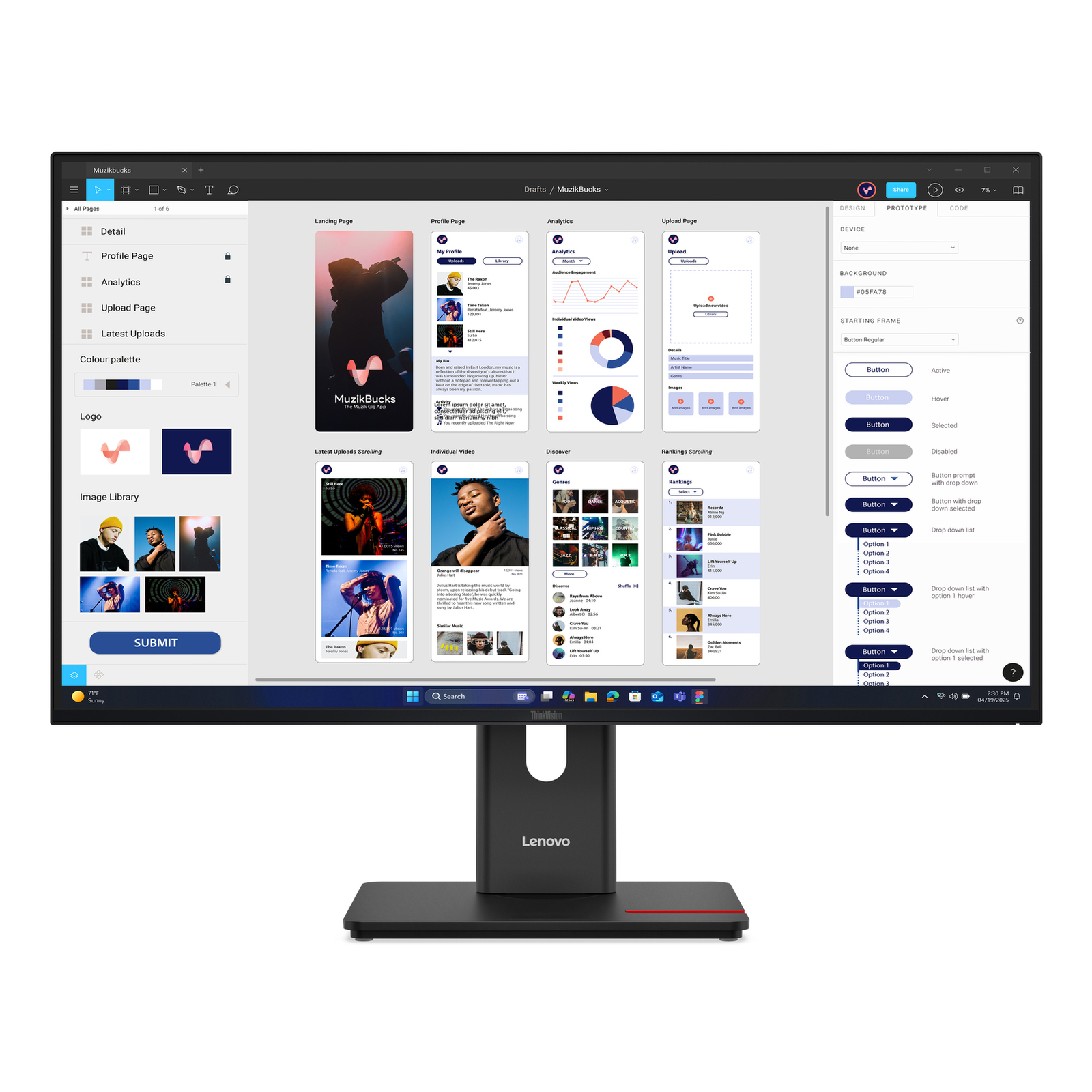 Lenovo ThinkVision T32UD-40 LED Monitor 81.3 Cm (32inch)