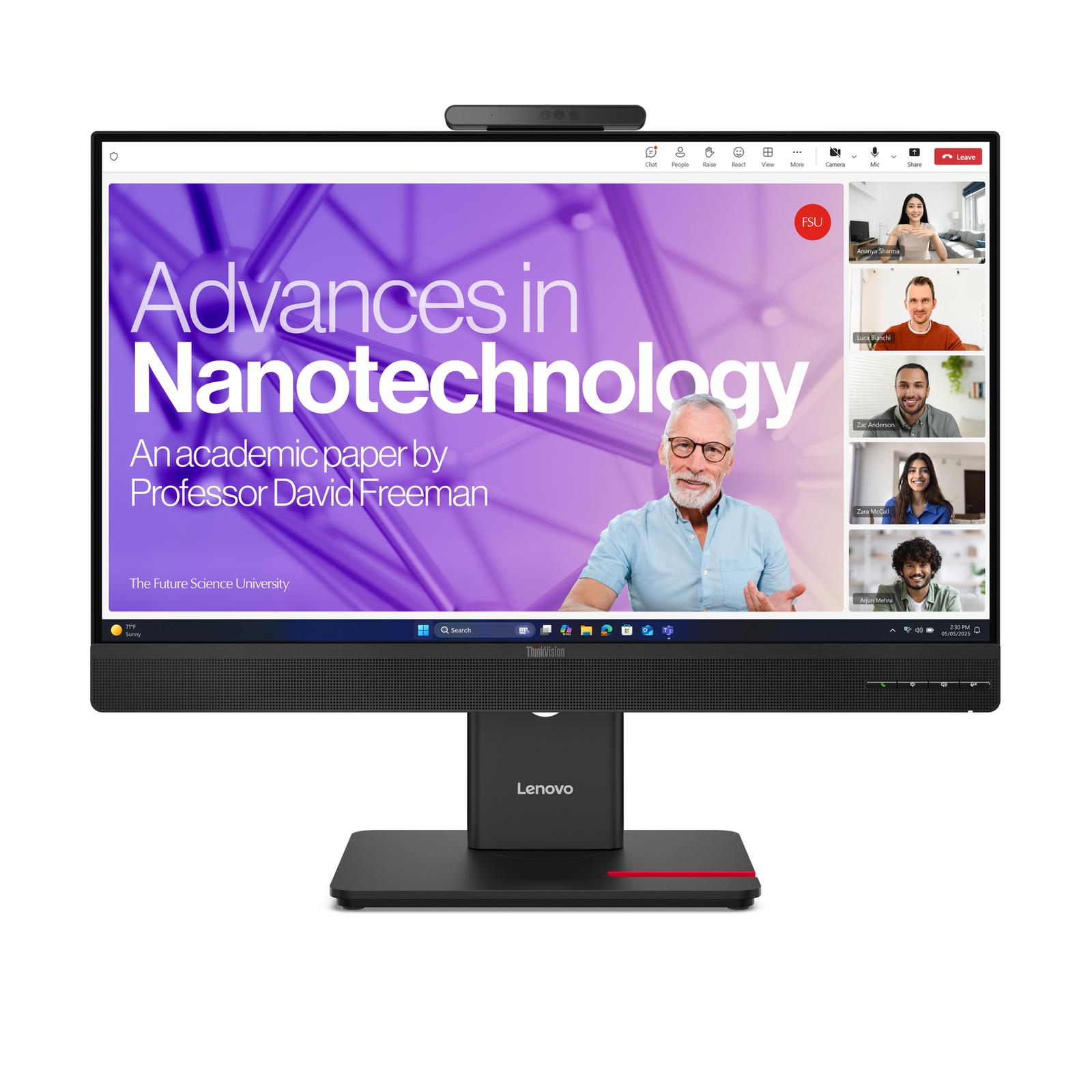 Lenovo Monitor ThinkVision T27QD-4v 64B8UAT1EU Black (27 Inch)