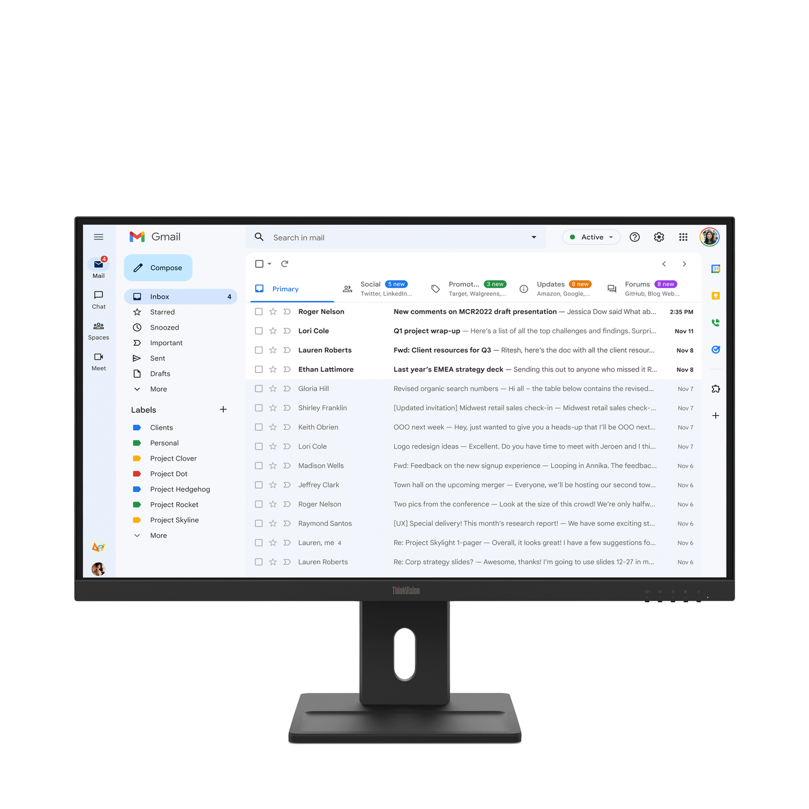 Lenovo ThinkVision E27-40 LED Monitor 68.6 Cm (27inch)