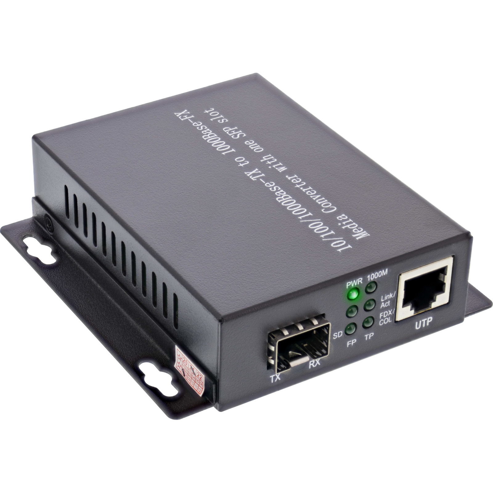 InLine Media Converter GigE 10Base-T 1000Base-FX 100Base-TX 1000Base-T RJ-45 SFP (mini-GBIC)